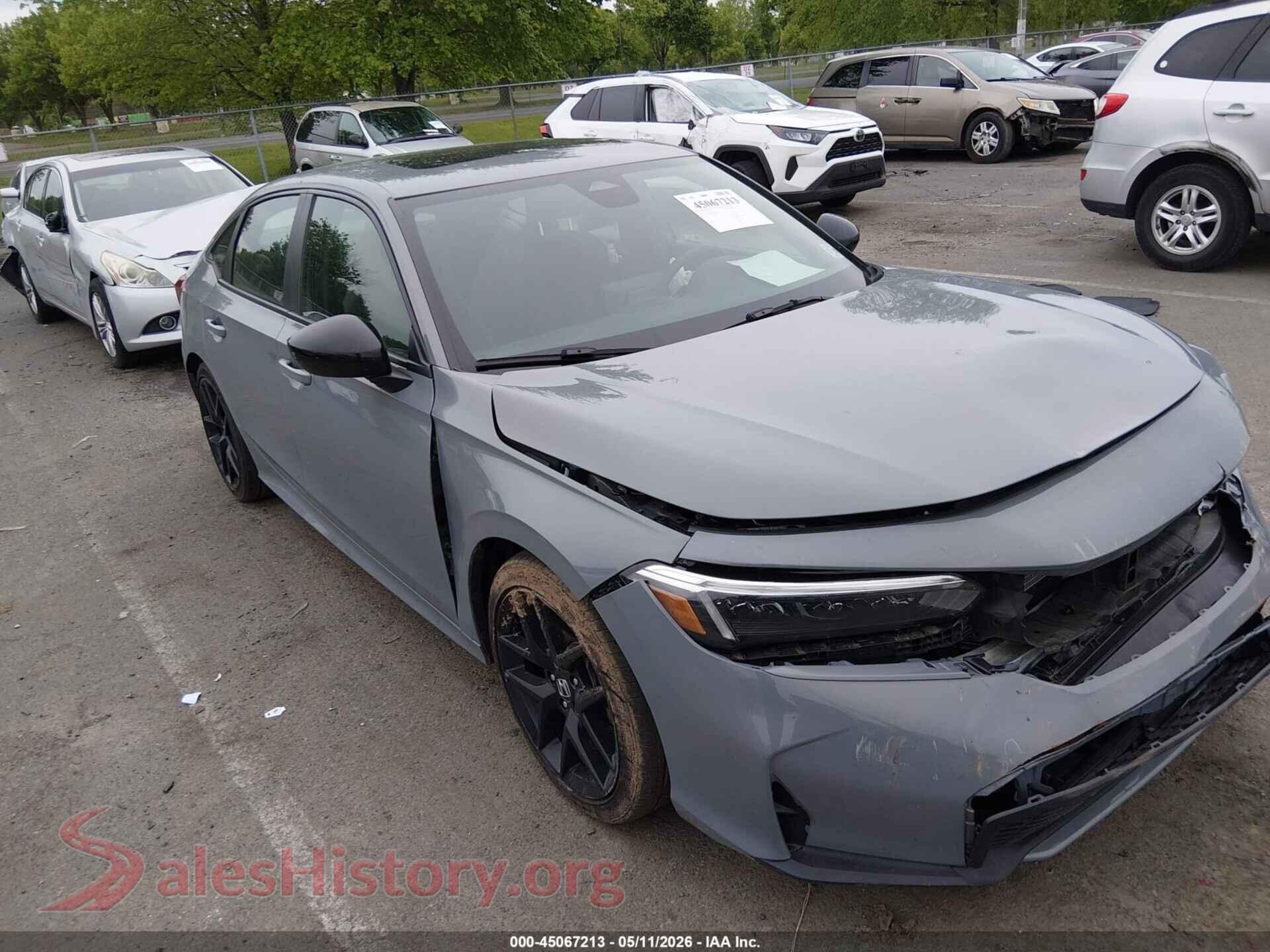 2025 HONDA CIVIC HYBRID — VIN 2HGFE4F86SH338583