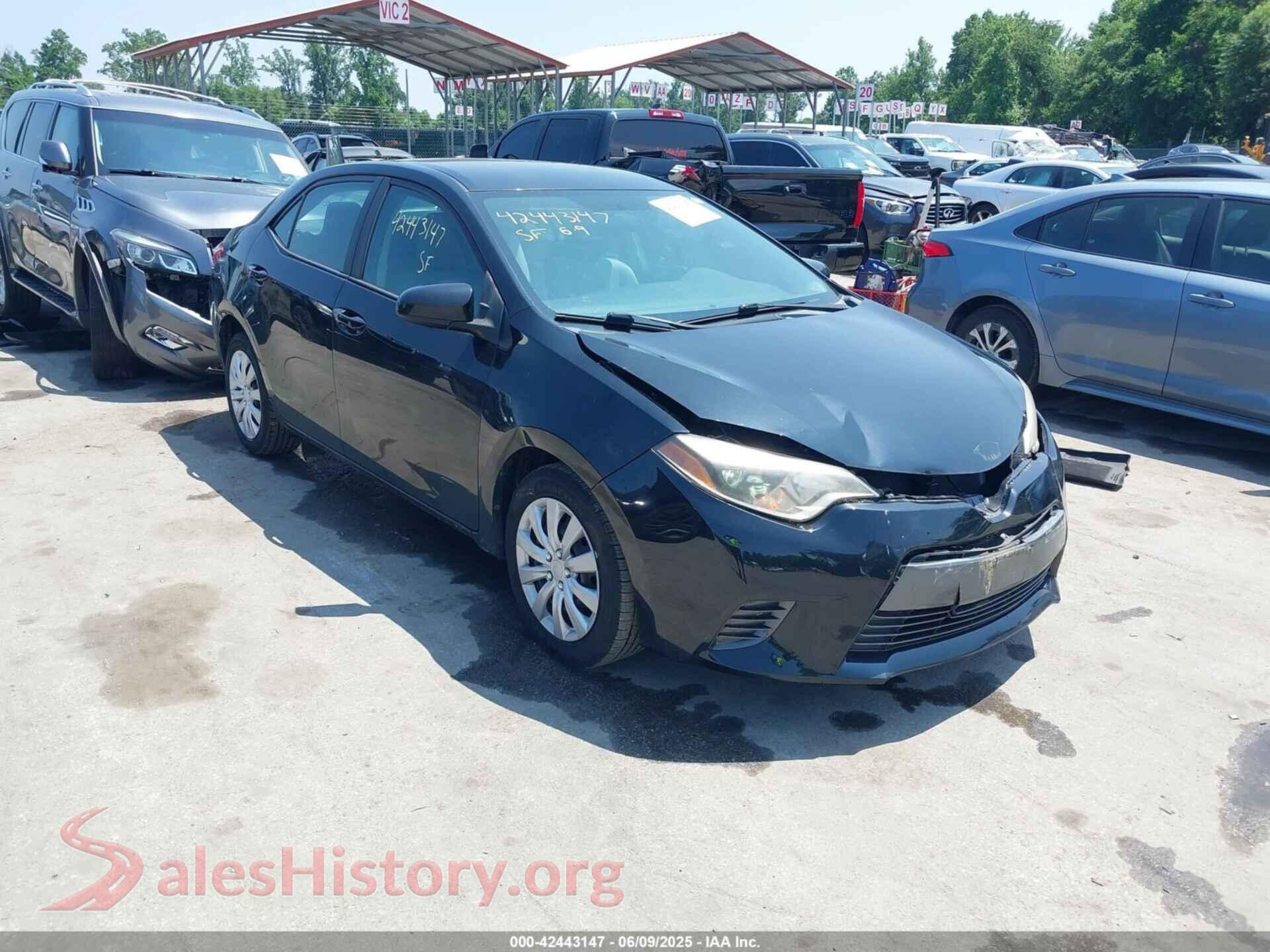 2016 TOYOTA COROLLA — VIN 2T1BURHE5GC553874