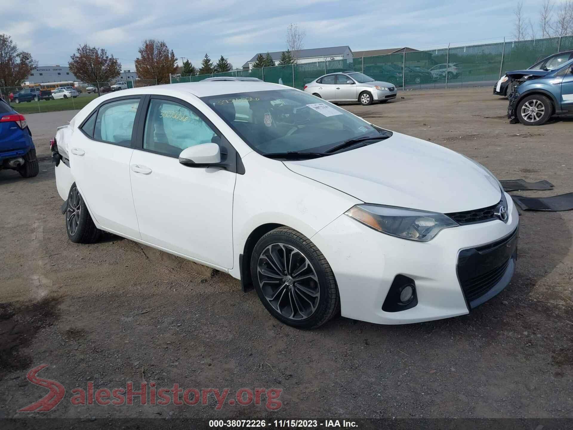2016 TOYOTA COROLLA — VIN 2T1BURHE6GC738855