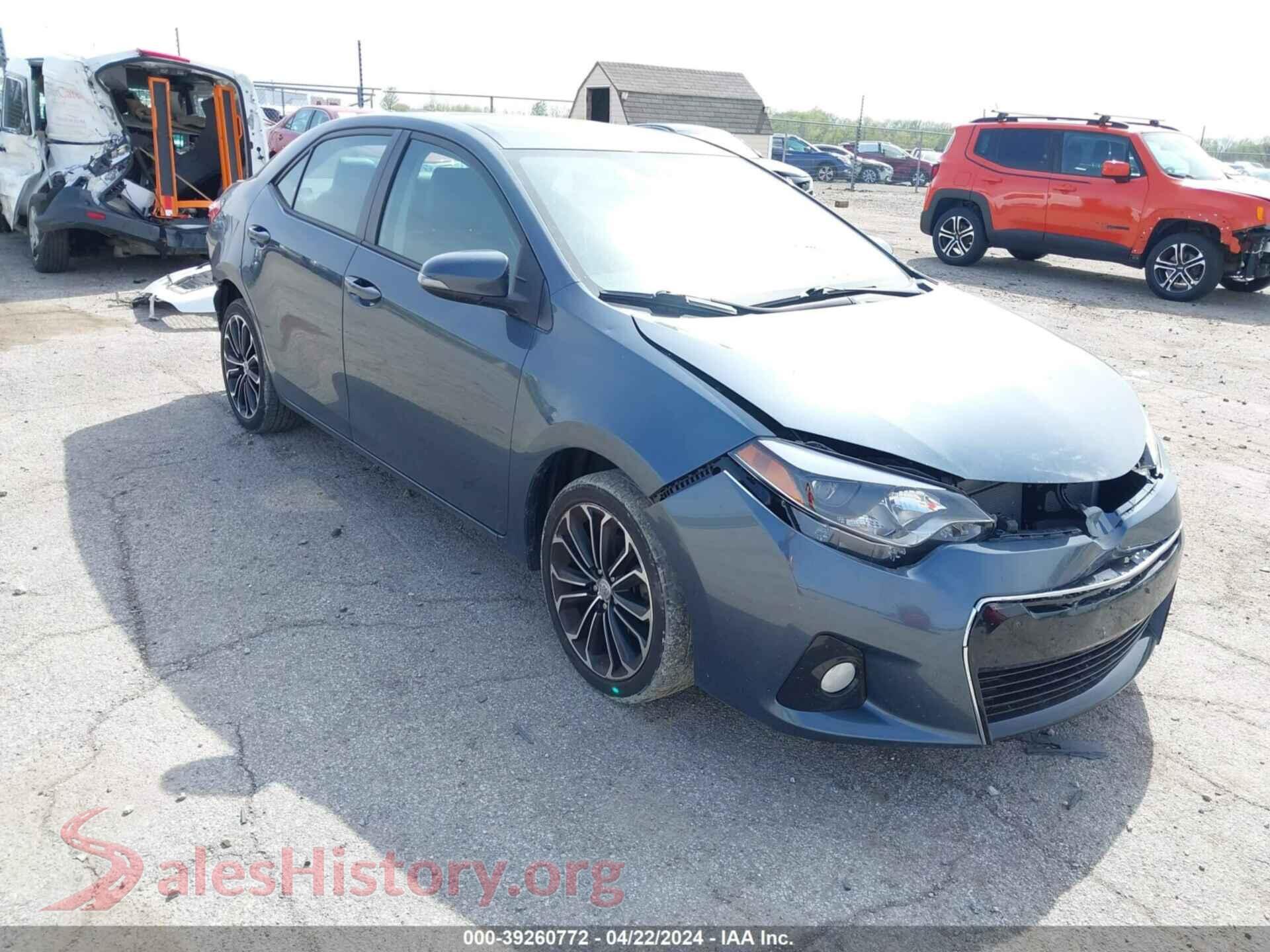 2016 TOYOTA COROLLA — VIN 2T1BURHE7GC740274