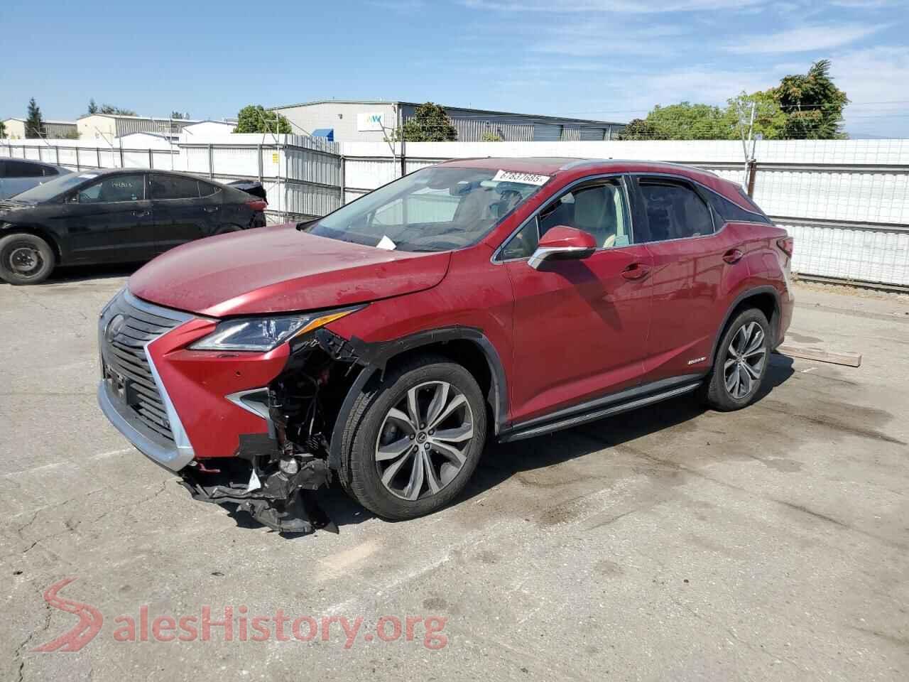 2019 LEXUS RX450 — VIN 2T2BGMCA0KC034489