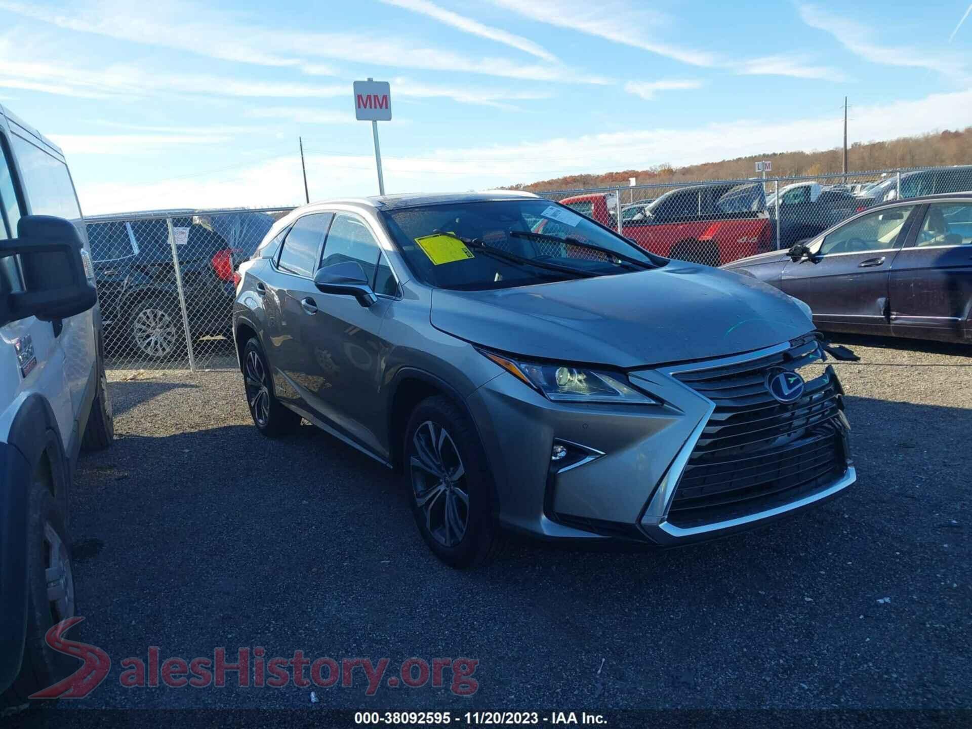2019 LEXUS RX 450H — VIN 2T2BGMCA4KC035189