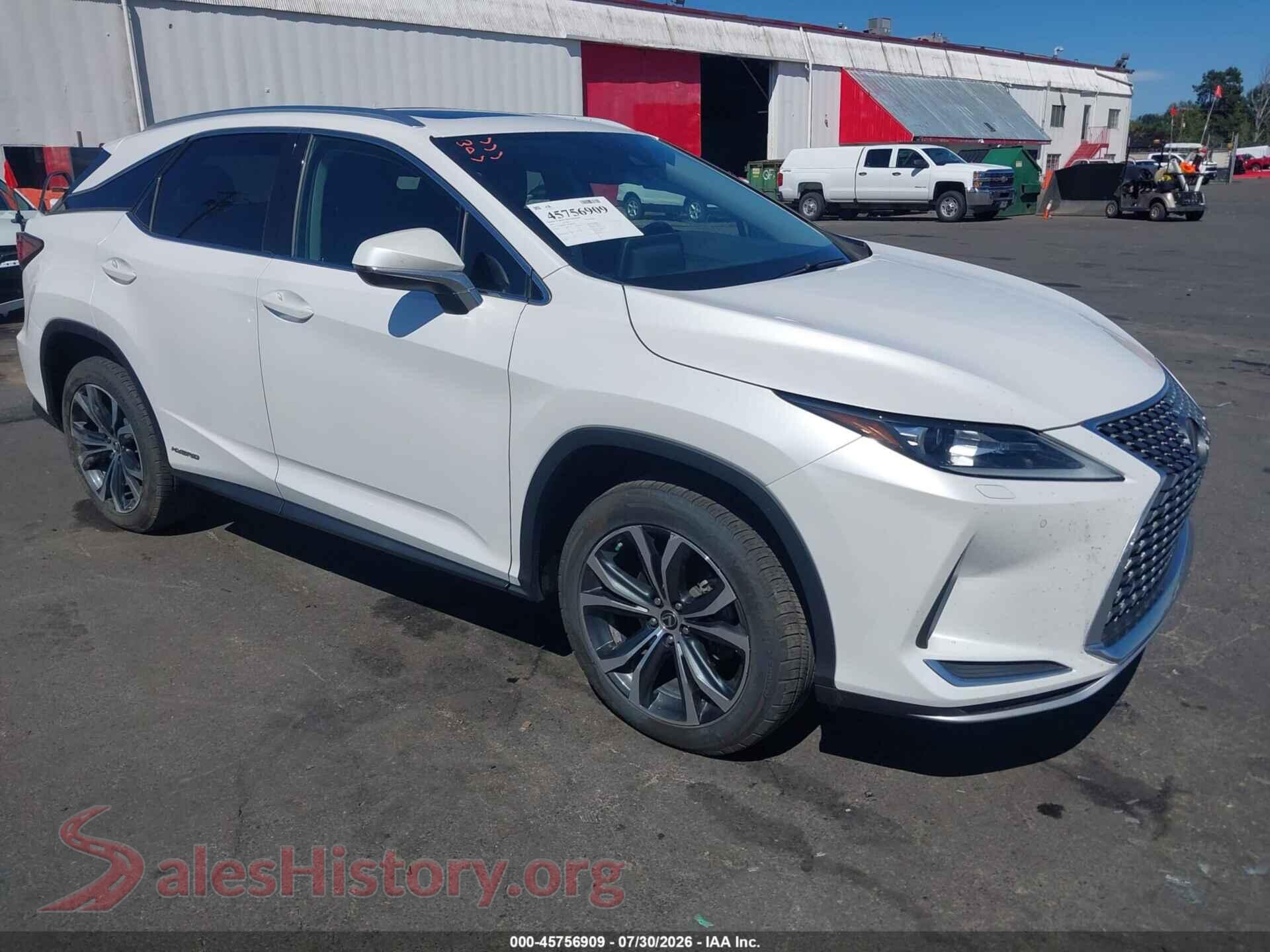 2022 LEXUS RX 450H — VIN 2T2HGMDA2NC088180
