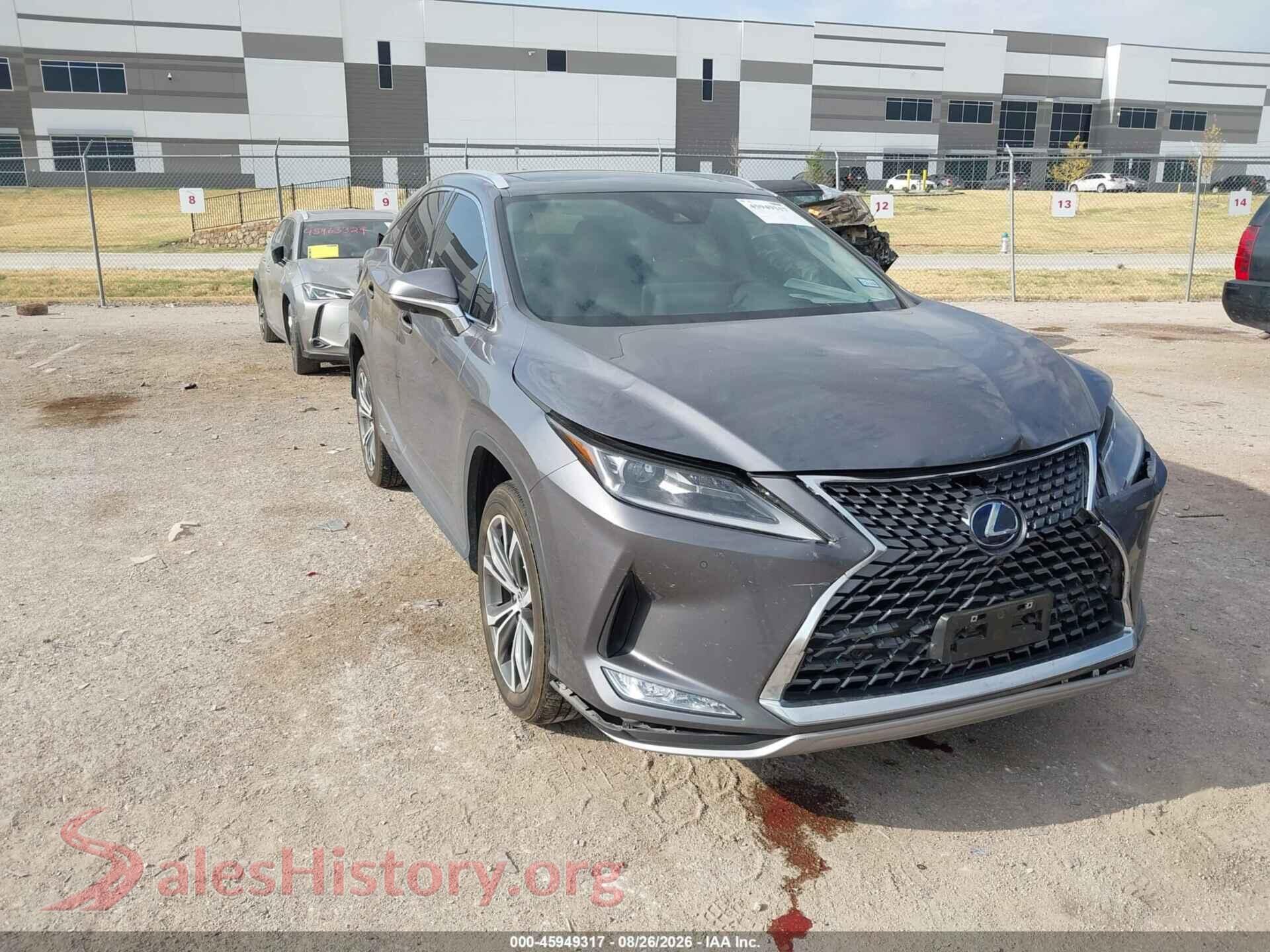 2022 LEXUS RX 450H — VIN 2T2HGMDA6NC078154