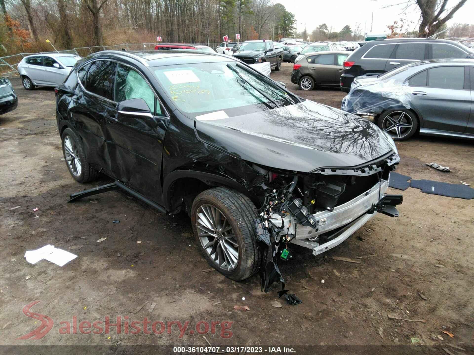 2022 LEXUS NX — VIN 2T2HKCEZ1NC005240