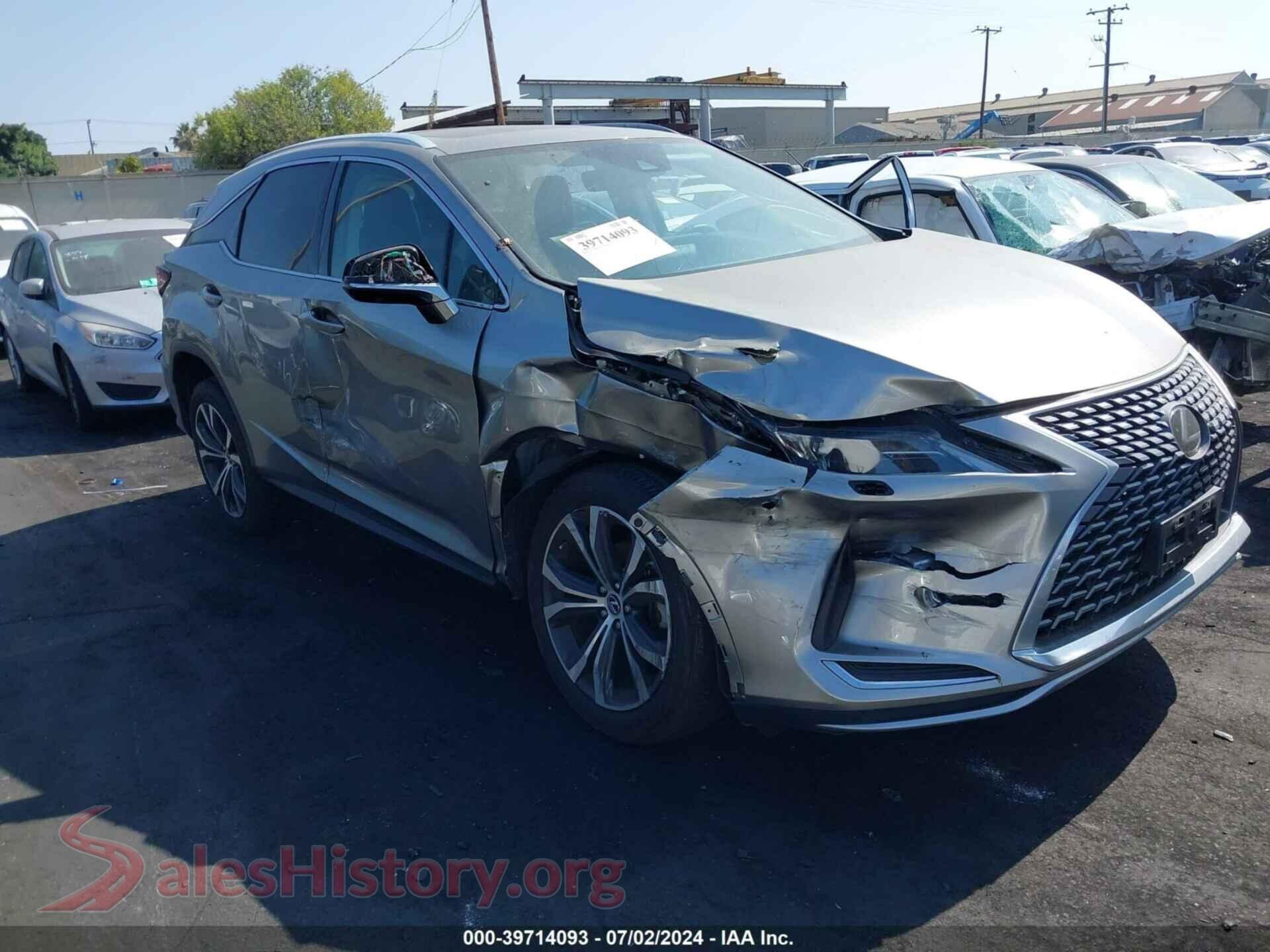 2022 LEXUS RX 350 — VIN 2T2HZMAA5NC260152