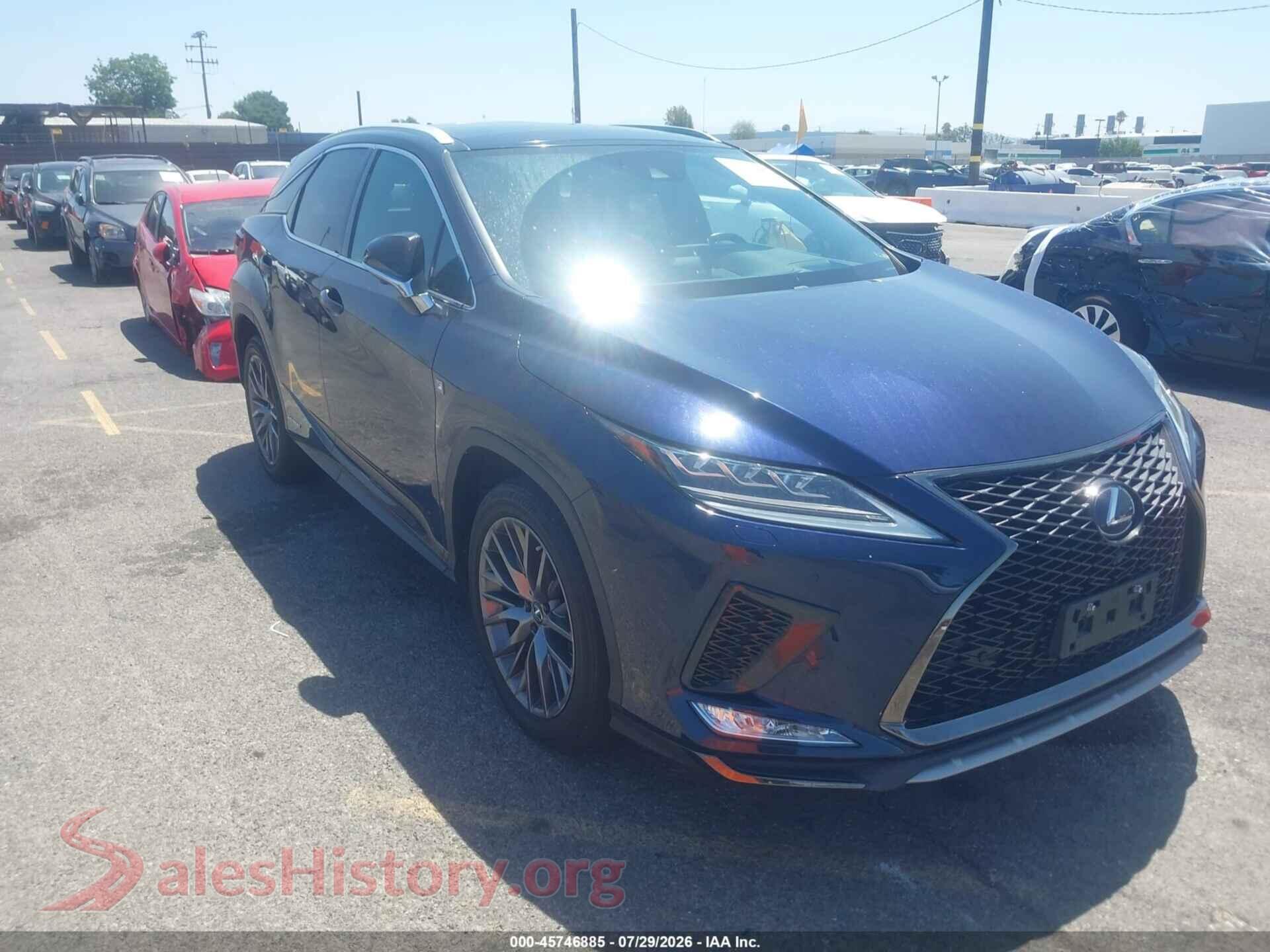 2022 LEXUS RX 450H — VIN 2T2YGMDA4NC084129