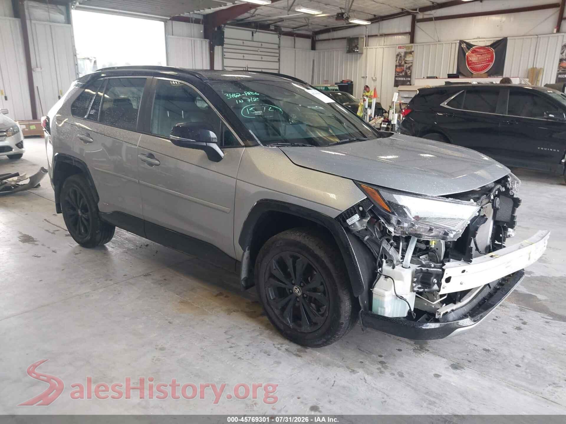 2022 TOYOTA RAV4 HYBRID — VIN 2T3E6RFV8NW037800