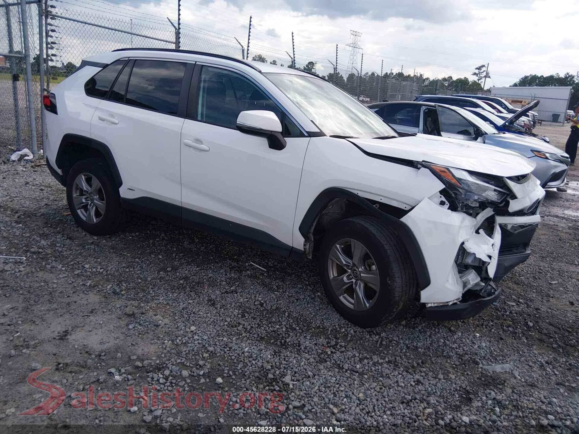 2022 TOYOTA RAV4 HYBRID — VIN 2T3RWRFV2NW135707