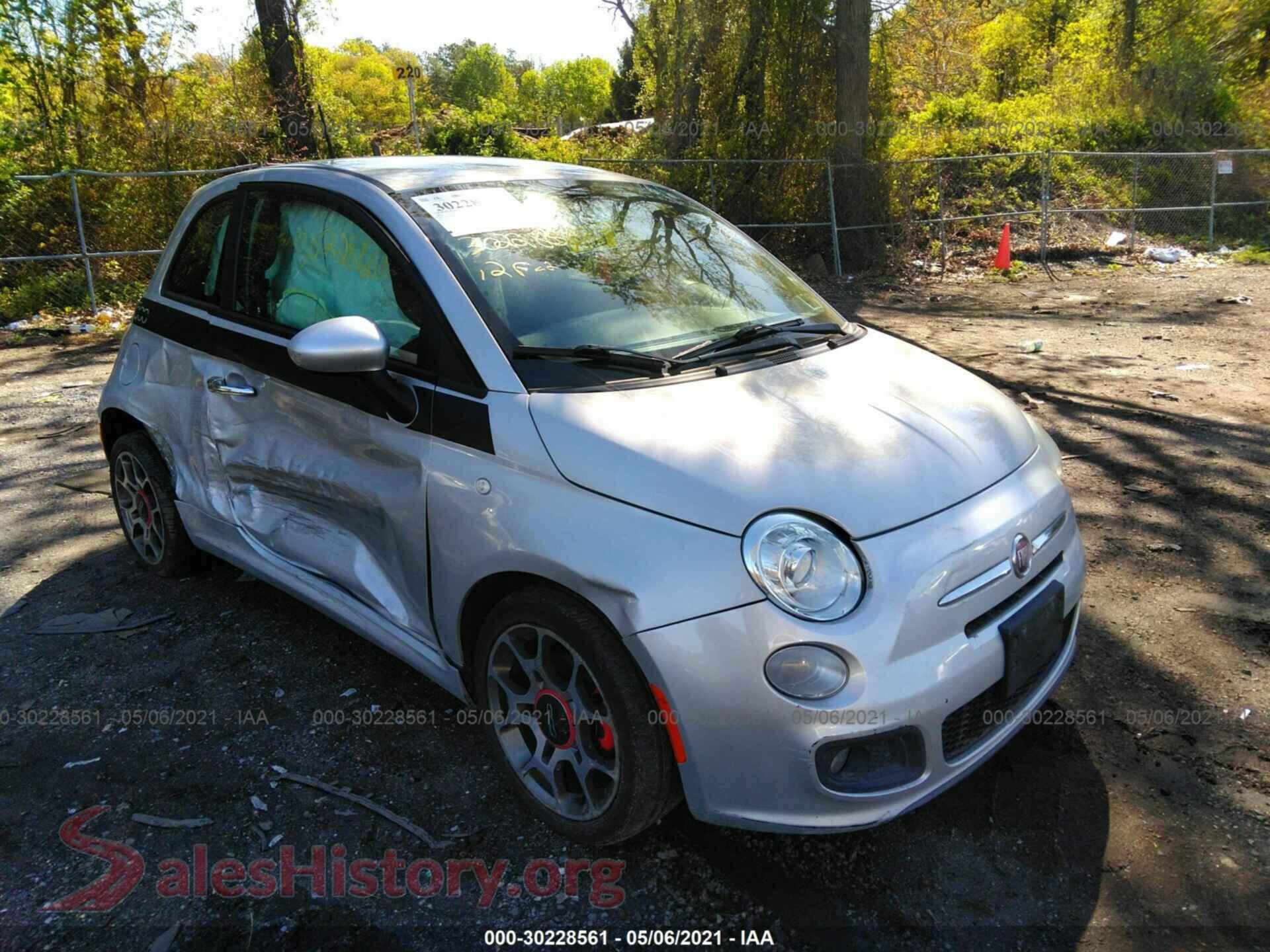 2012 FIAT 500 — VIN 3C3CFFBR9CT104850
