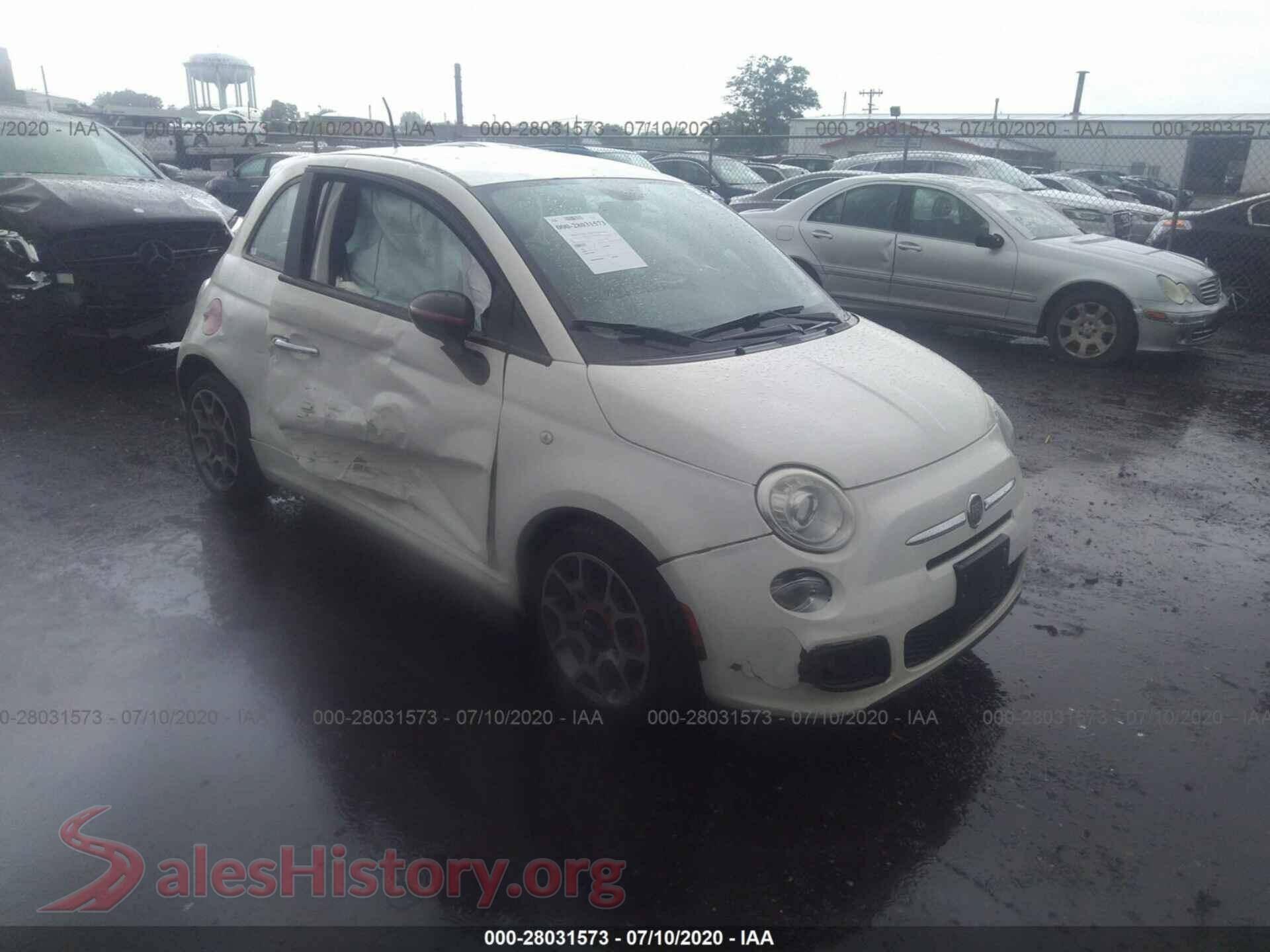 2012 FIAT 500 — VIN 3C3CFFBR9CT358039