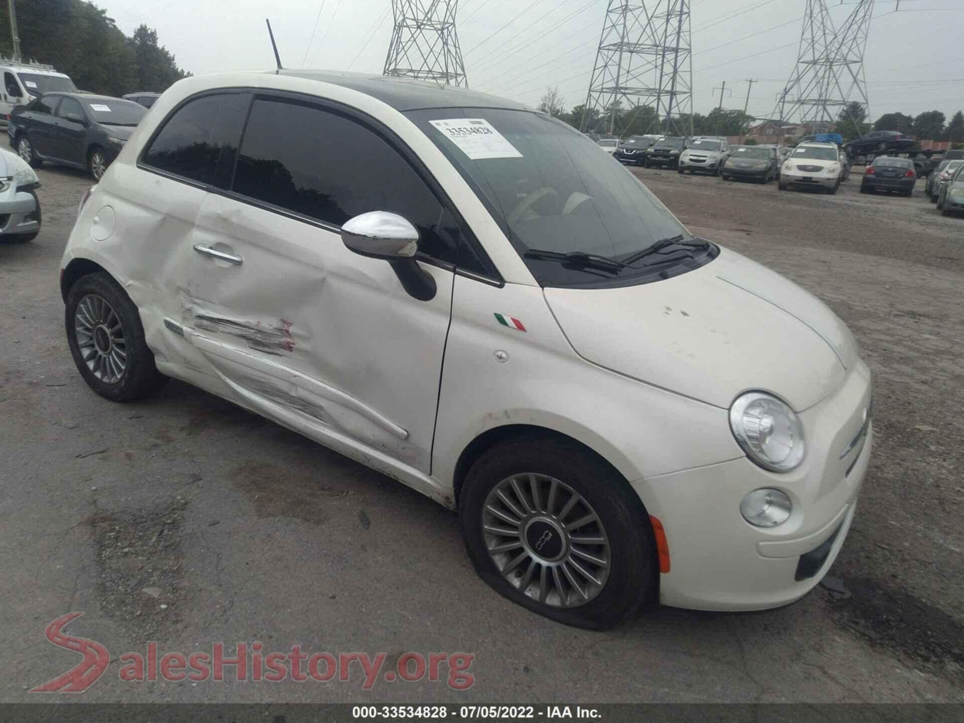 2012 FIAT 500 — VIN 3C3CFFCR4CT127077