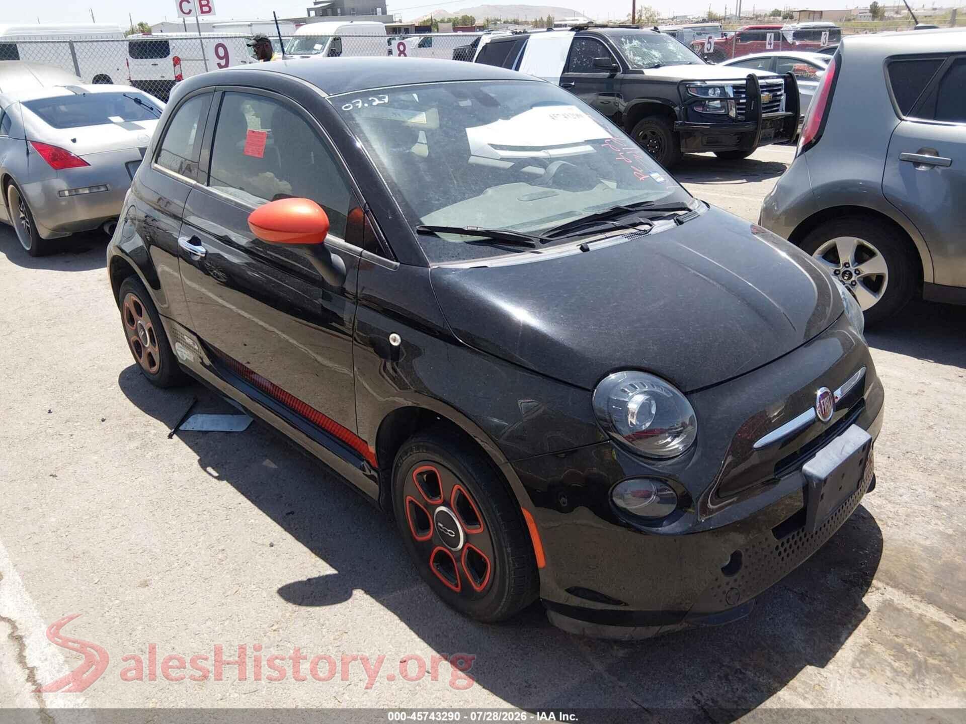2016 FIAT 500E — VIN 3C3CFFGE9GT214177