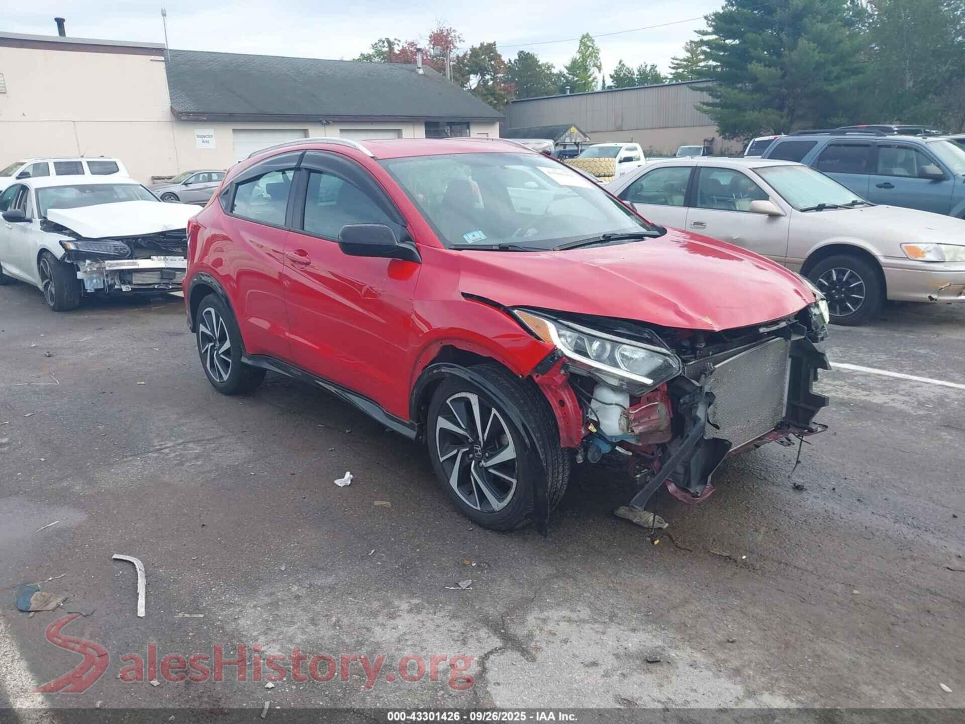 2019 HONDA HR-V — VIN 3CZRU6H14KG728943
