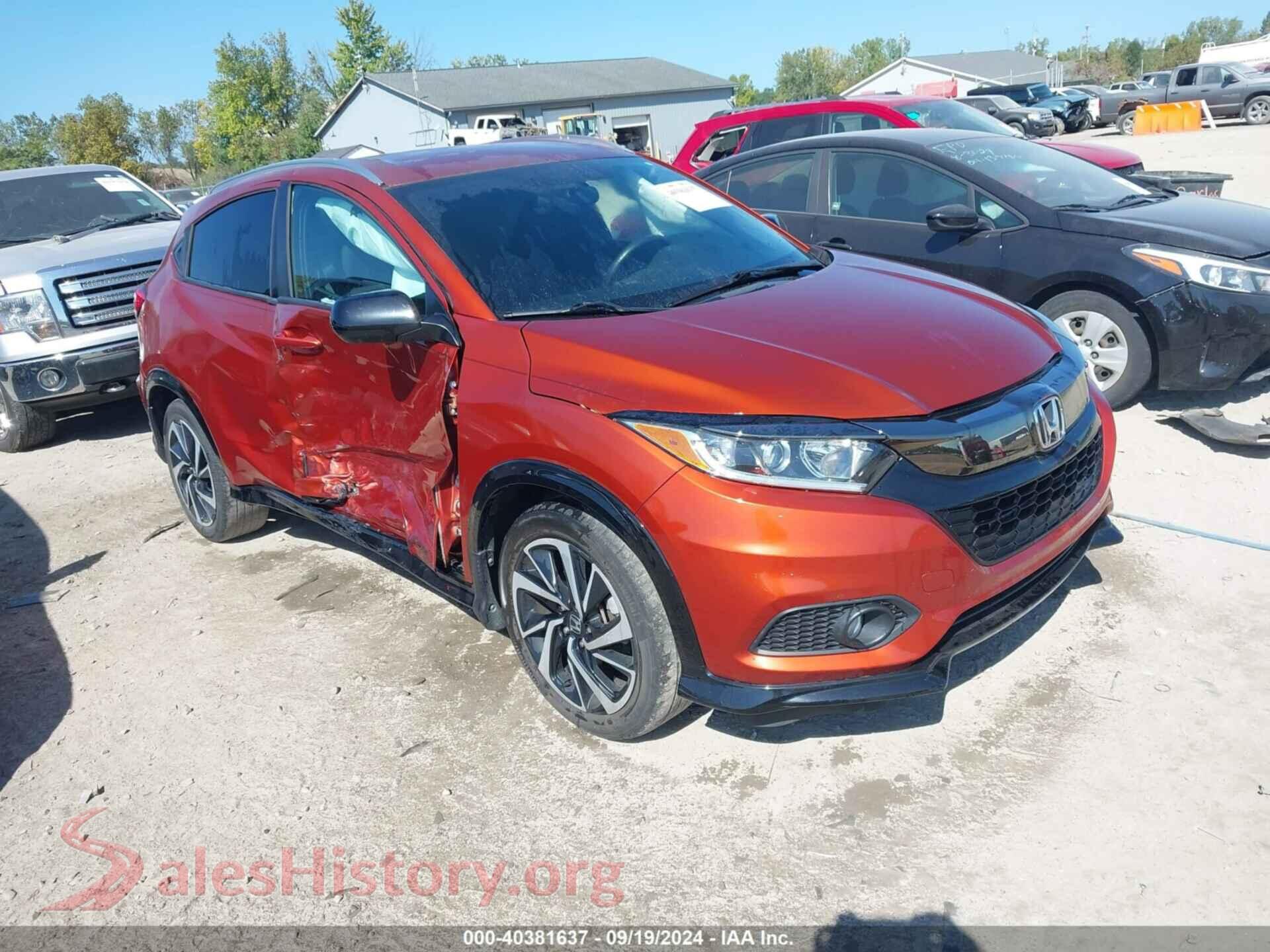 2019 HONDA HR-V — VIN 3CZRU6H19KM707281