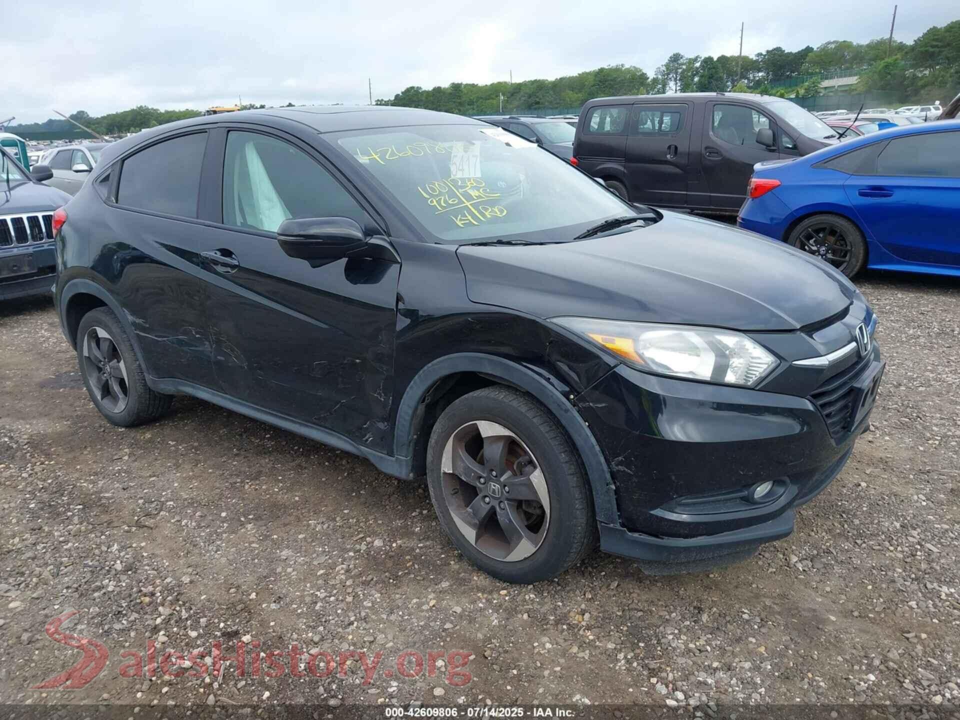 2018 HONDA HR-V — VIN 3CZRU6H54JG706300