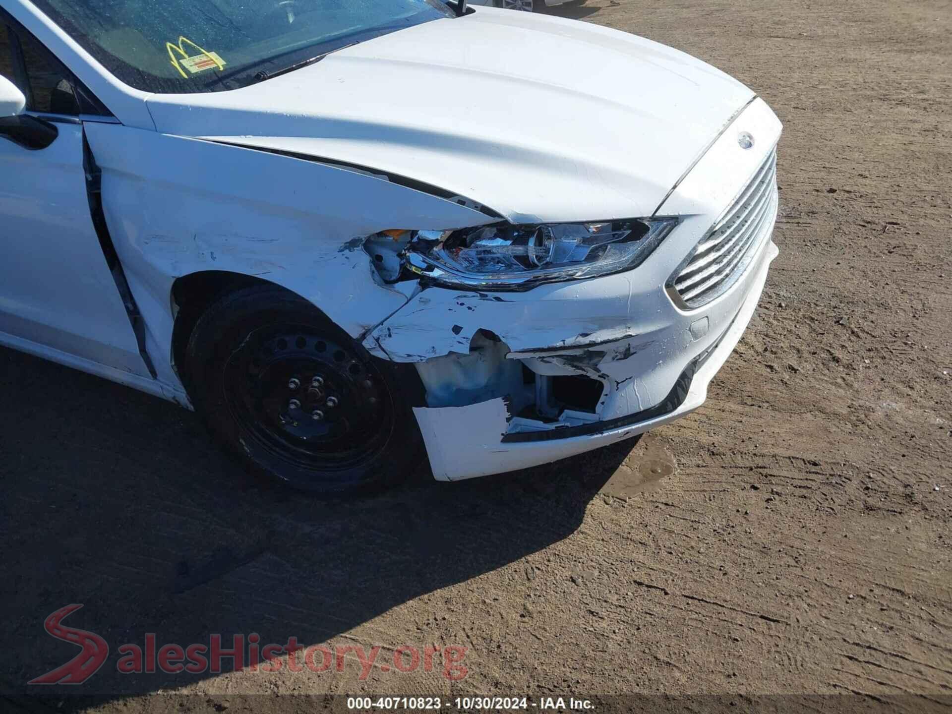 2019 FORD FUSION — VIN 3FA6P0G7XKR276820