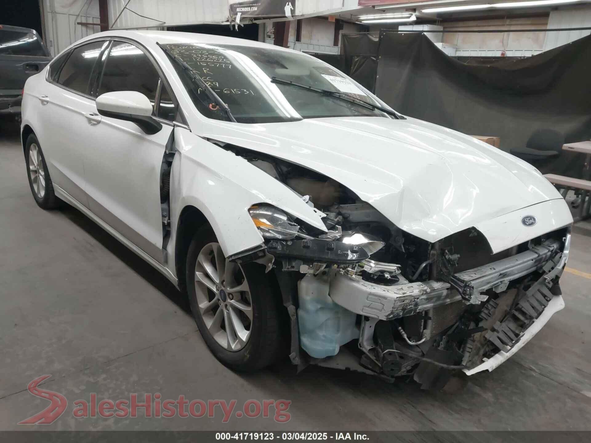 2020 FORD FUSION — VIN 3FA6P0H70LR155777