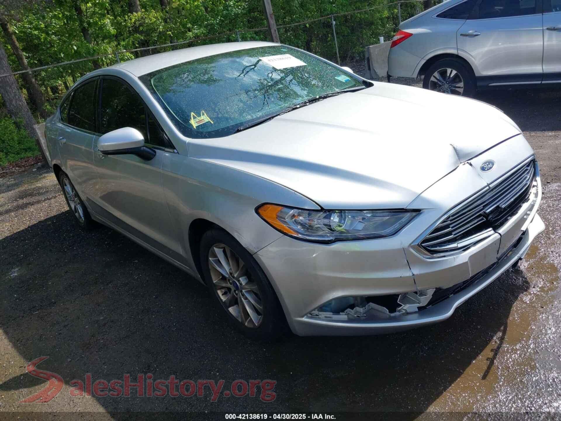 2017 FORD FUSION — VIN 3FA6P0H72HR390446