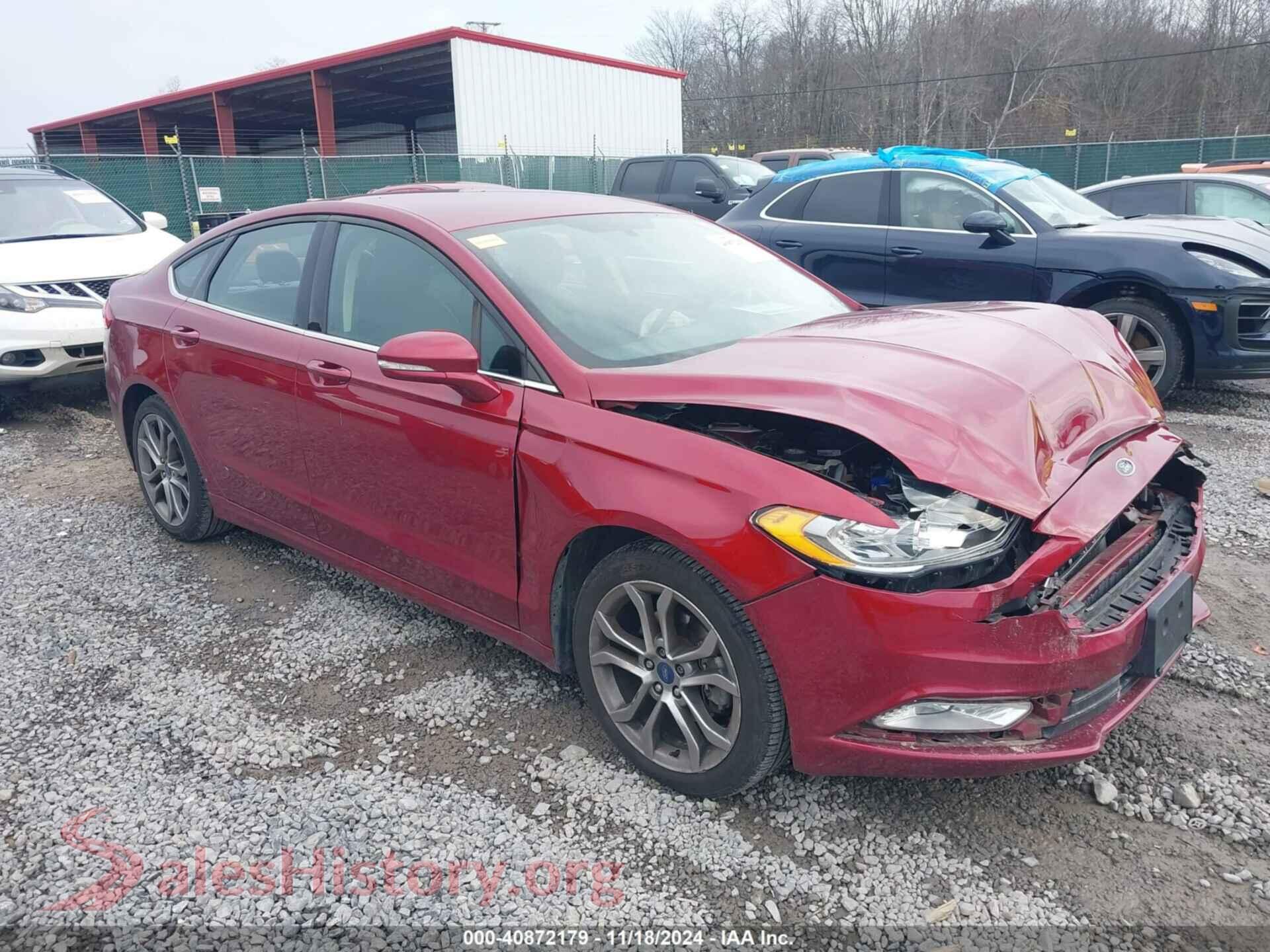 2017 FORD FUSION — VIN 3FA6P0H73HR340638