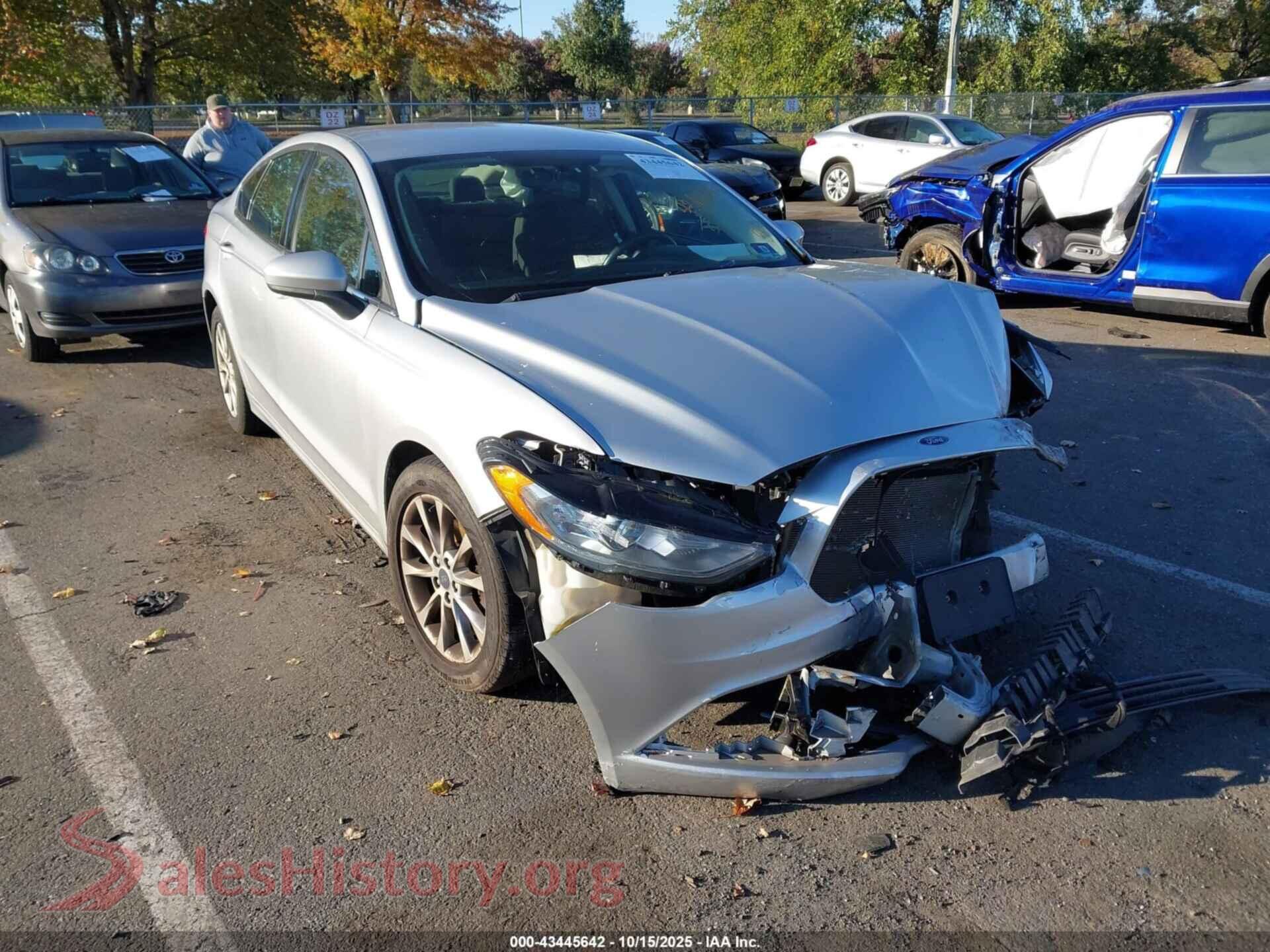 2017 FORD FUSION — VIN 3FA6P0H74HR362535