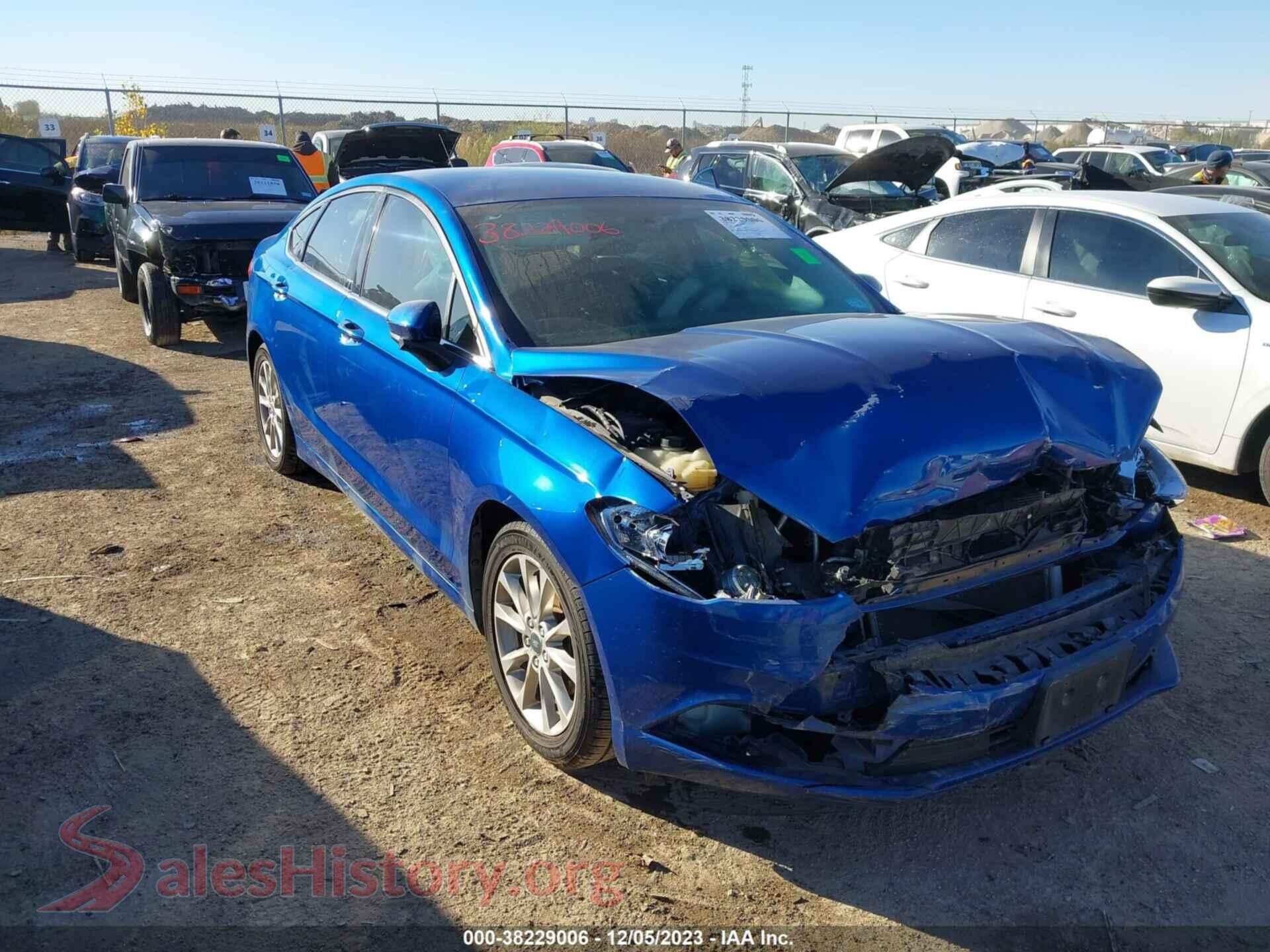2017 FORD FUSION — VIN 3FA6P0H74HR397026