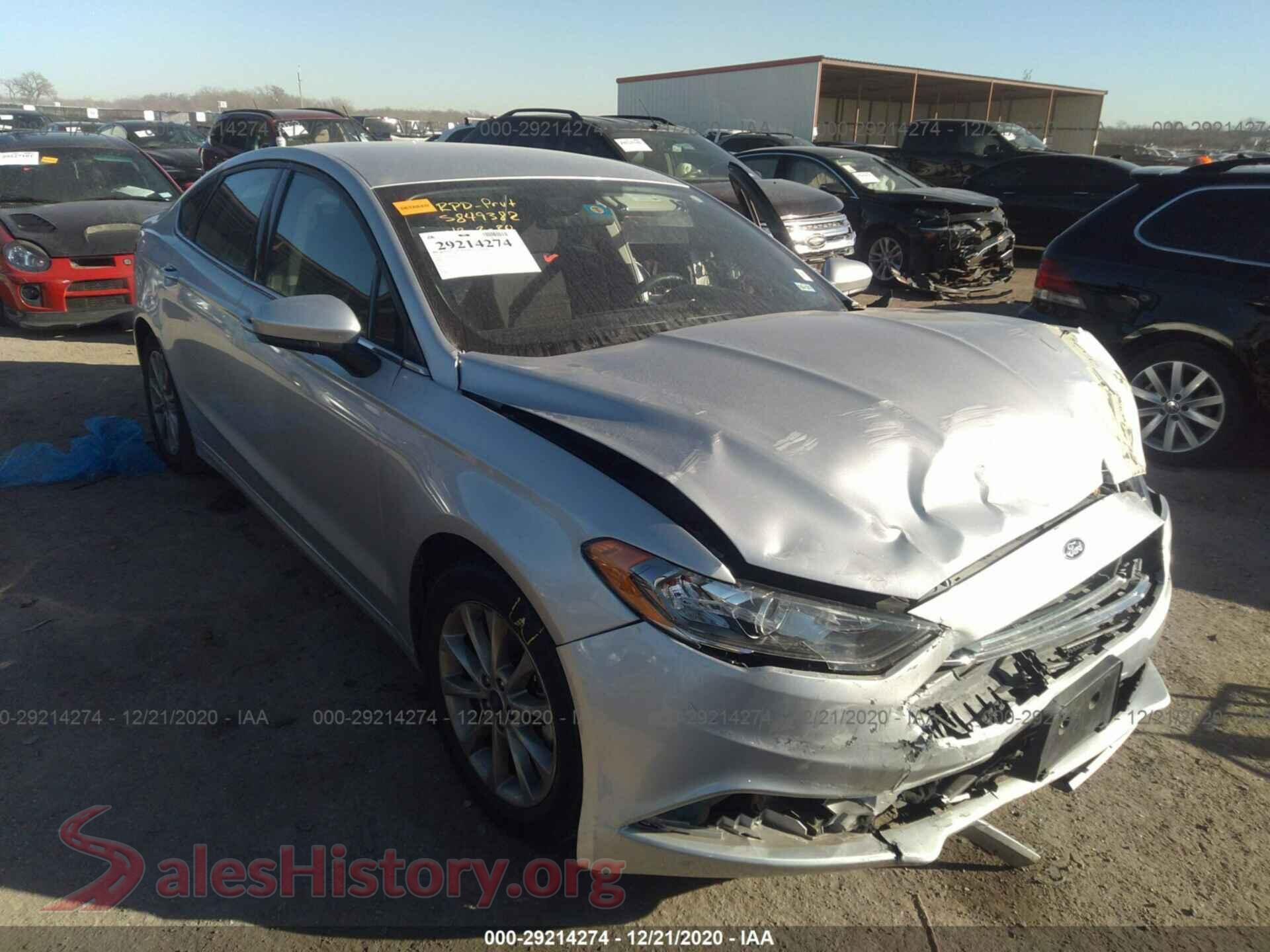 2017 FORD FUSION — VIN 3FA6P0HD8HR397116