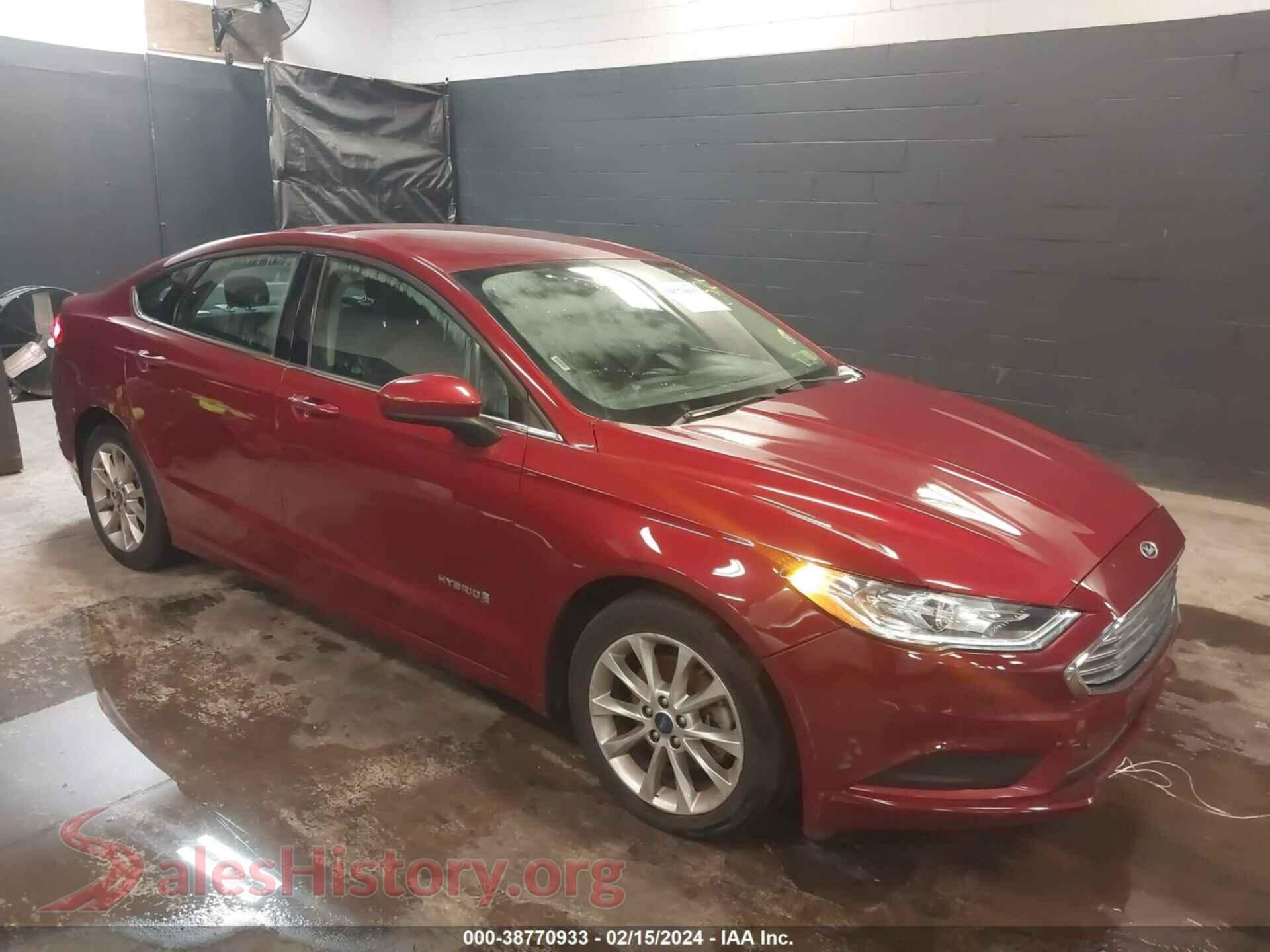 2017 FORD FUSION HYBRID — VIN 3FA6P0LU1HR224772