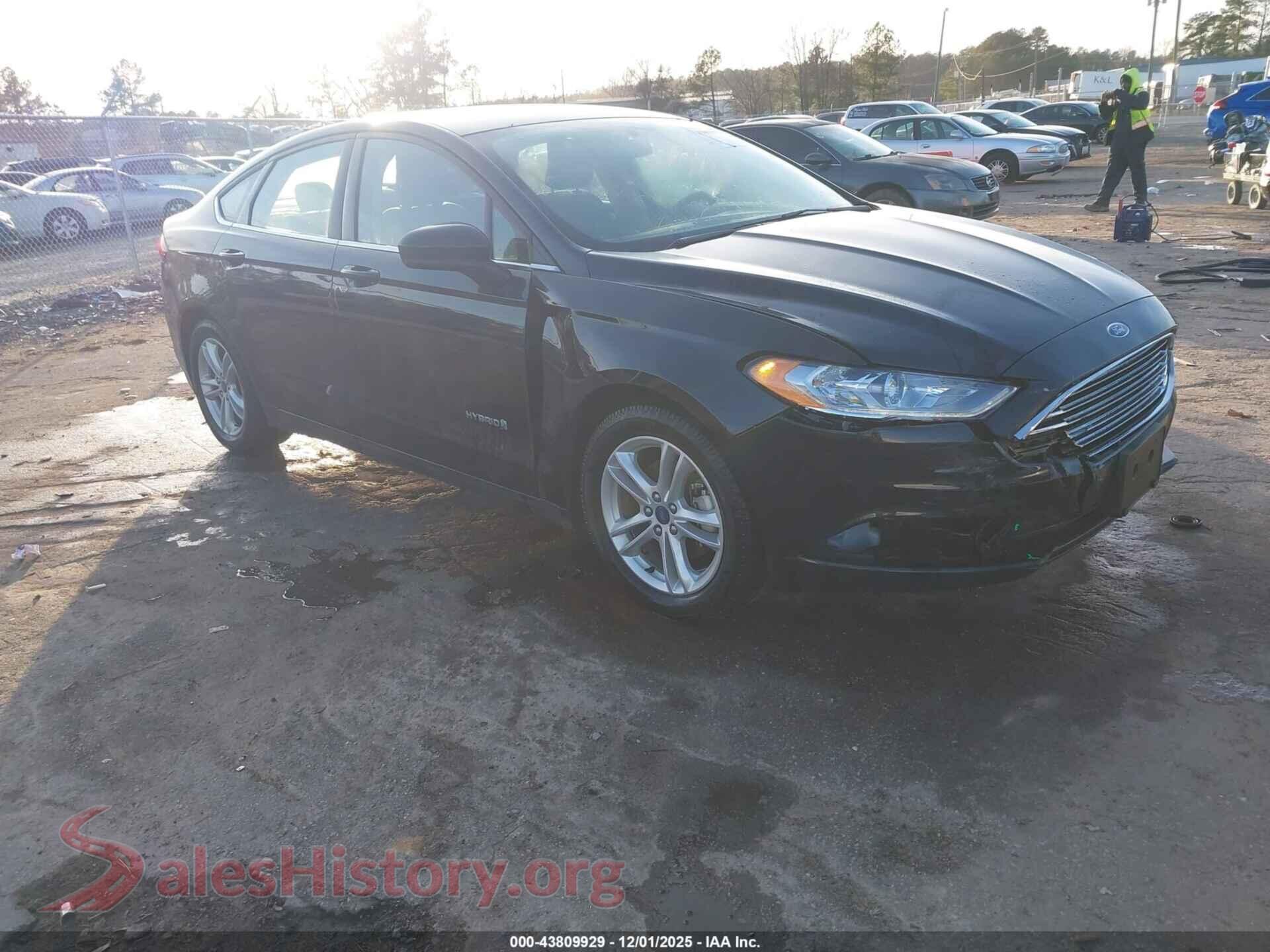 2018 FORD FUSION HYBRID — VIN 3FA6P0LU1JR250407