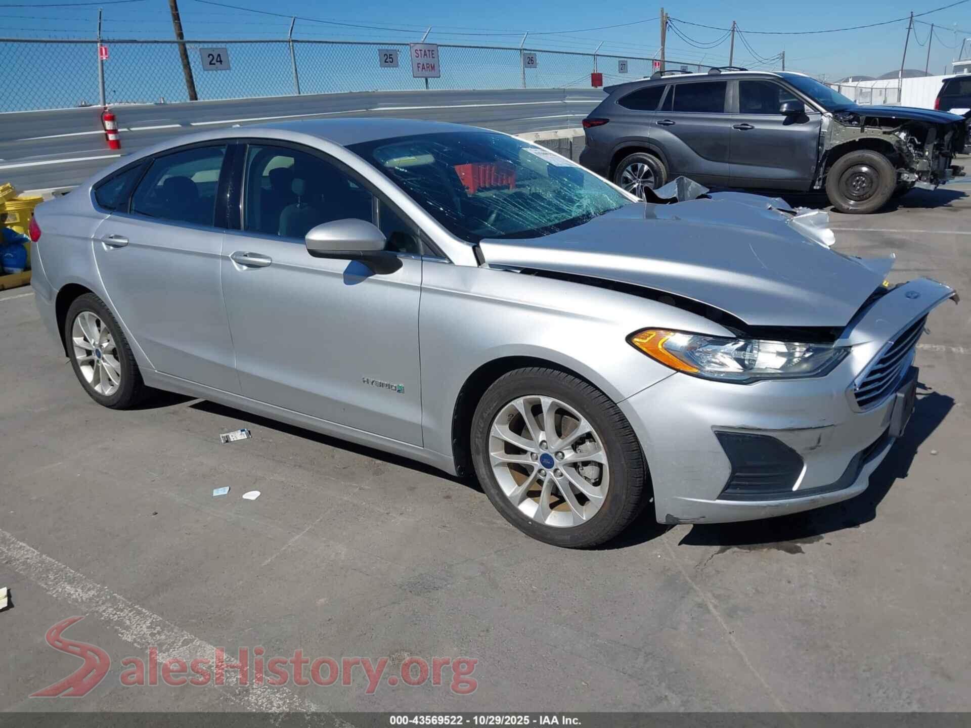 2019 FORD FUSION HYBRID — VIN 3FA6P0LU2KR268884