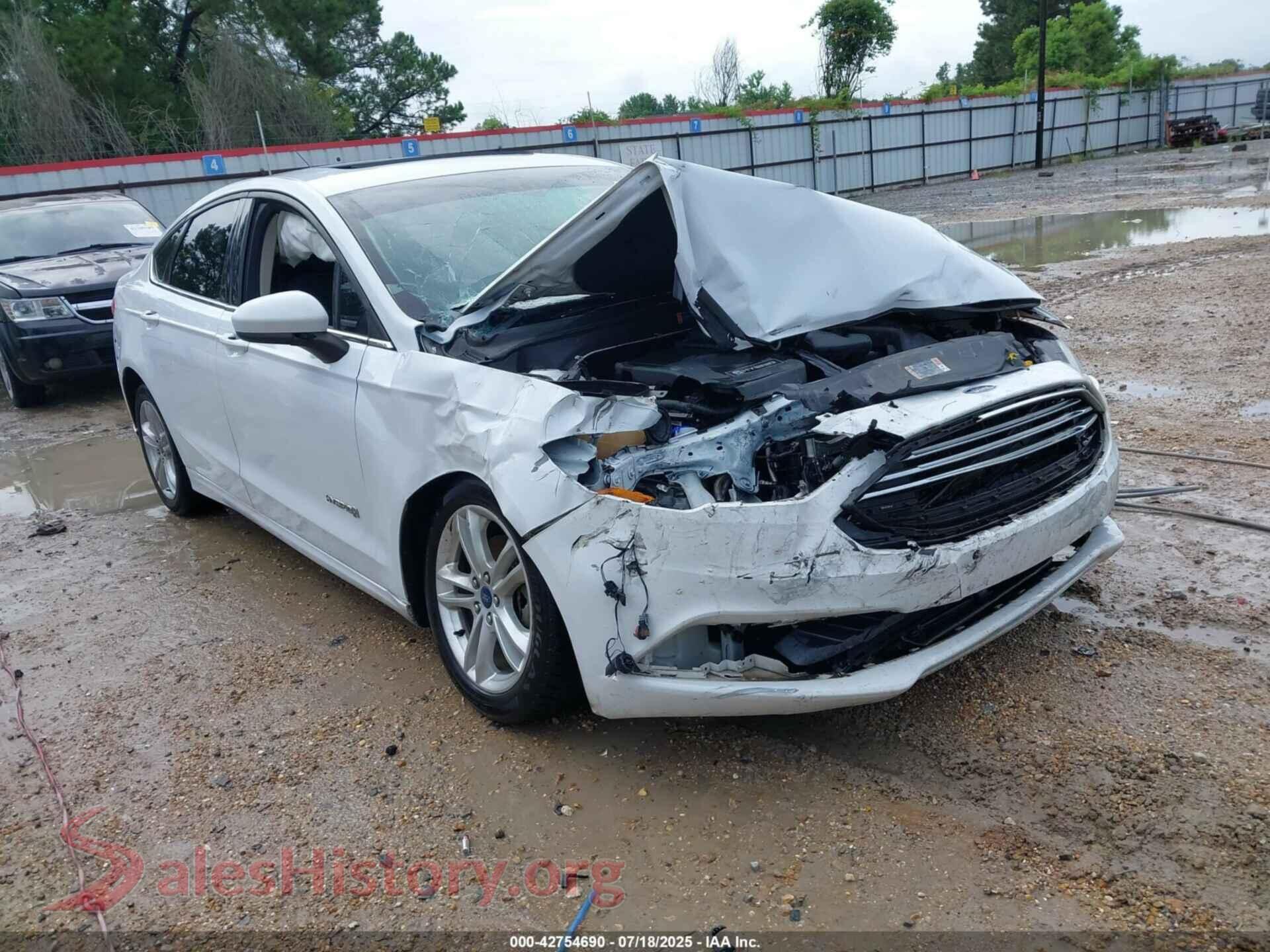 2018 FORD FUSION HYBRID — VIN 3FA6P0LU5JR207186