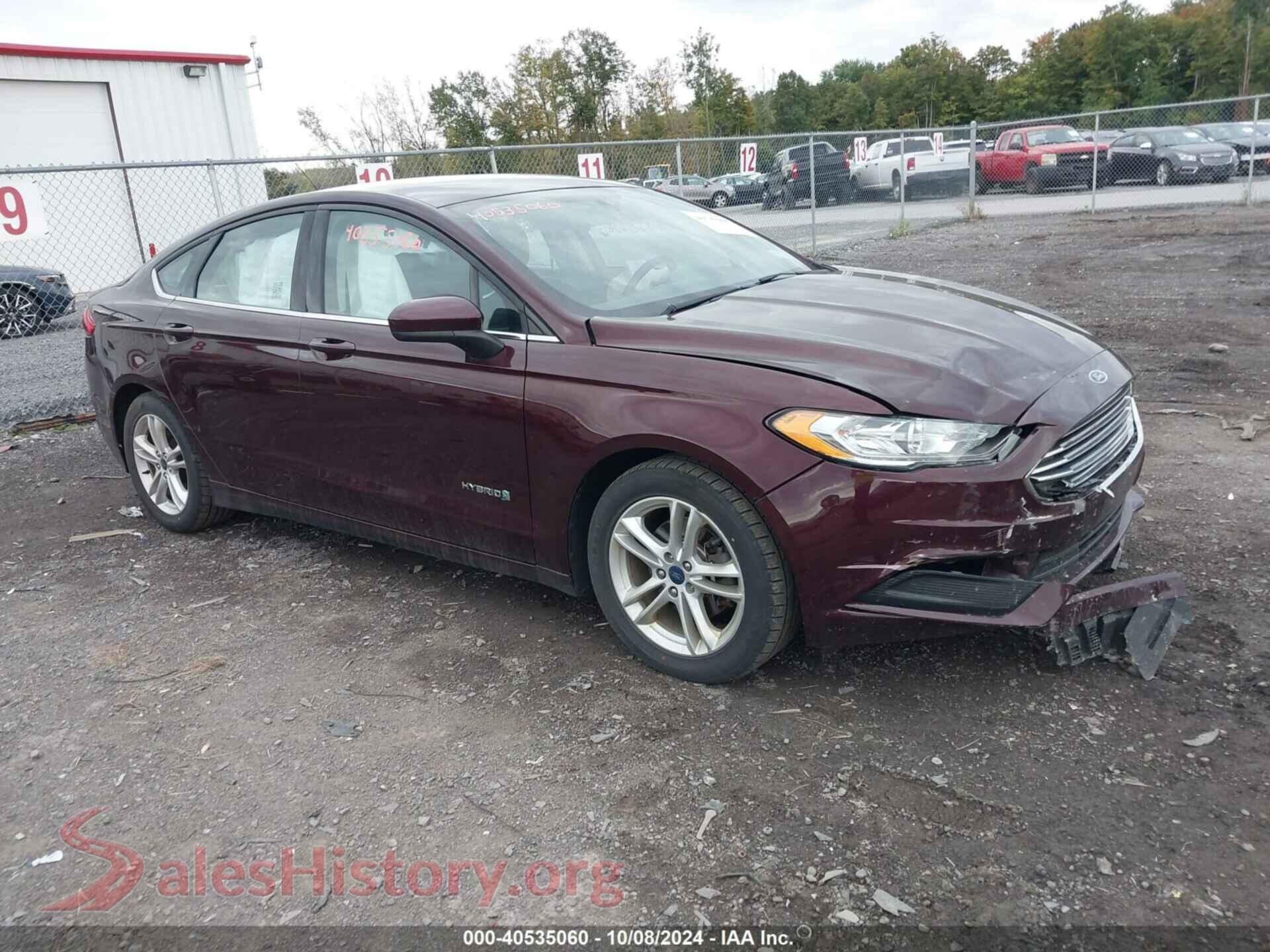 2018 FORD FUSION HYBRID — VIN 3FA6P0LU7JR157875