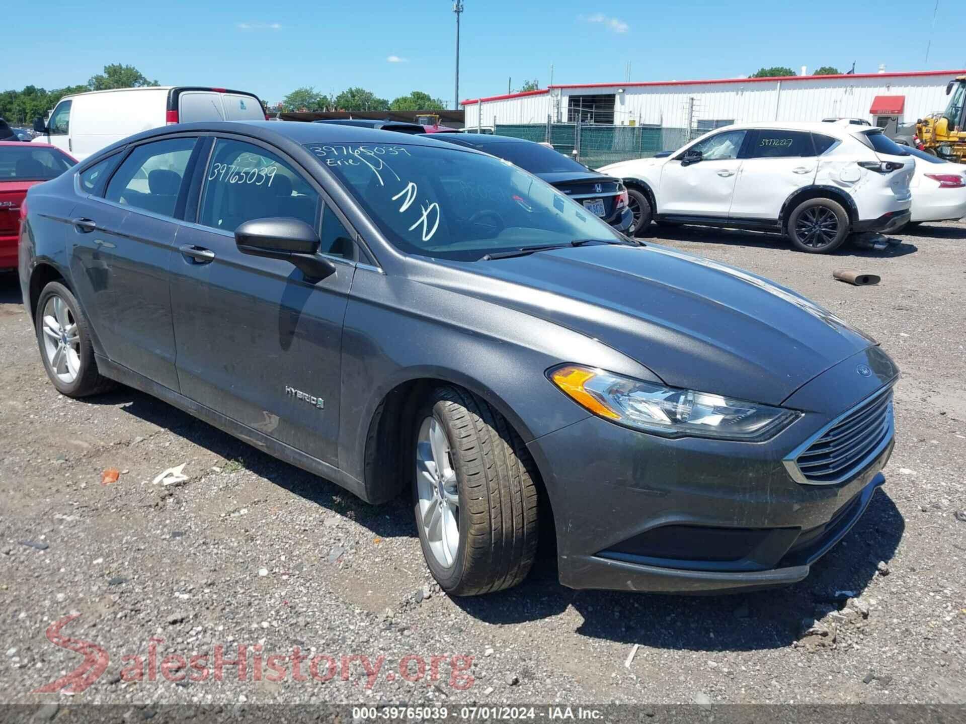 2018 FORD FUSION HYBRID — VIN 3FA6P0LU7JR172859
