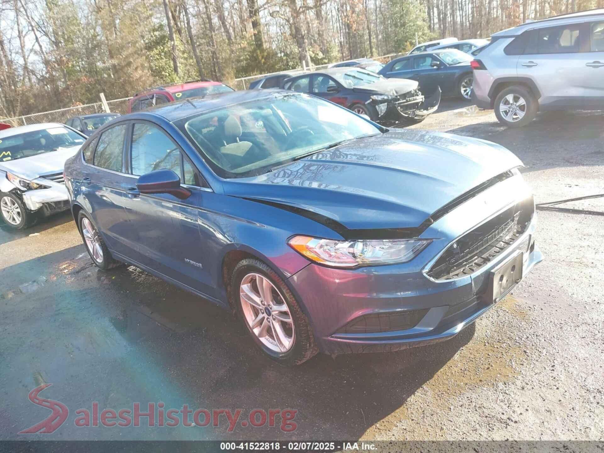 2018 FORD FUSION HYBRID — VIN 3FA6P0LU8JR229795