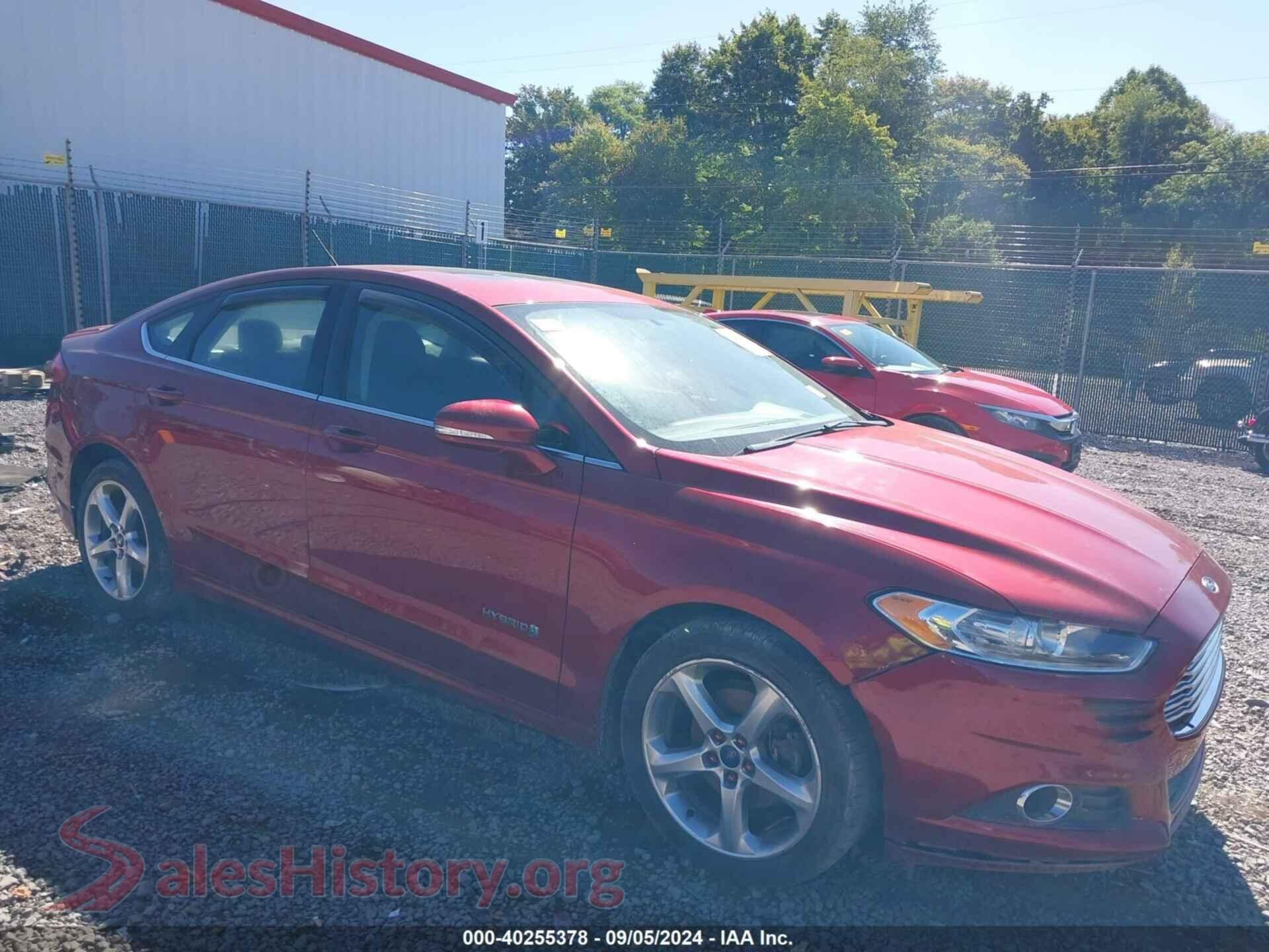 2014 FORD FUSION HYBRID — VIN 3FA6P0LU9ER147760