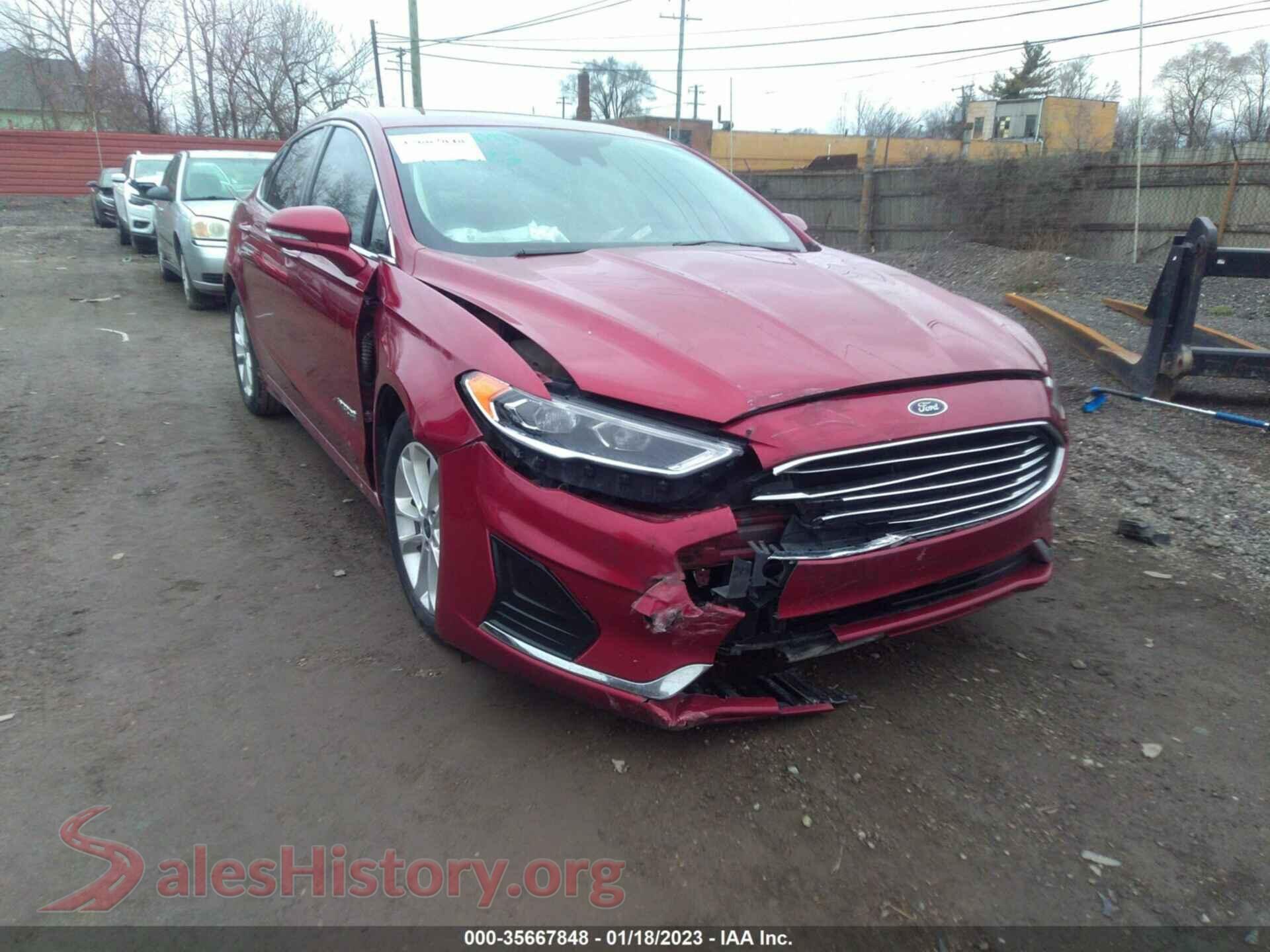 2019 FORD FUSION HYBRID — VIN 3FA6P0MU6KR262438