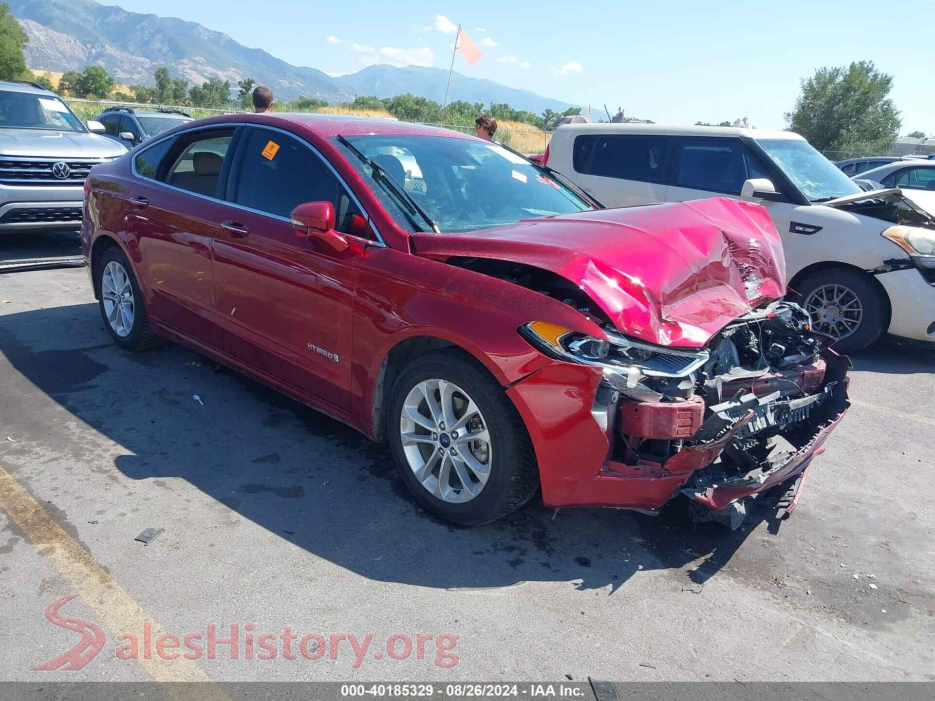 2019 FORD FUSION HYBRID — VIN 3FA6P0MU9KR262370