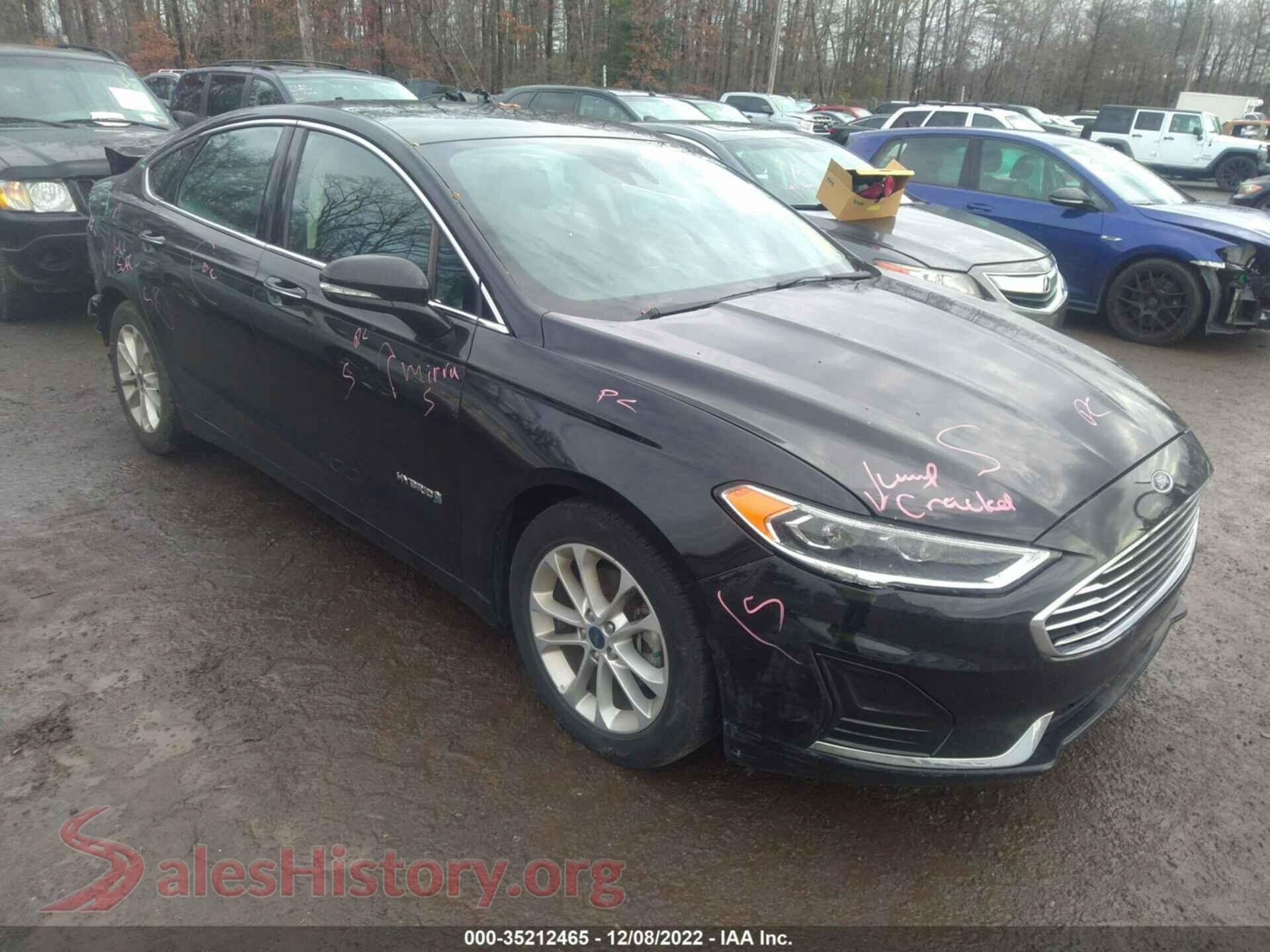 2019 FORD FUSION HYBRID — VIN 3FA6P0MUXKR181927