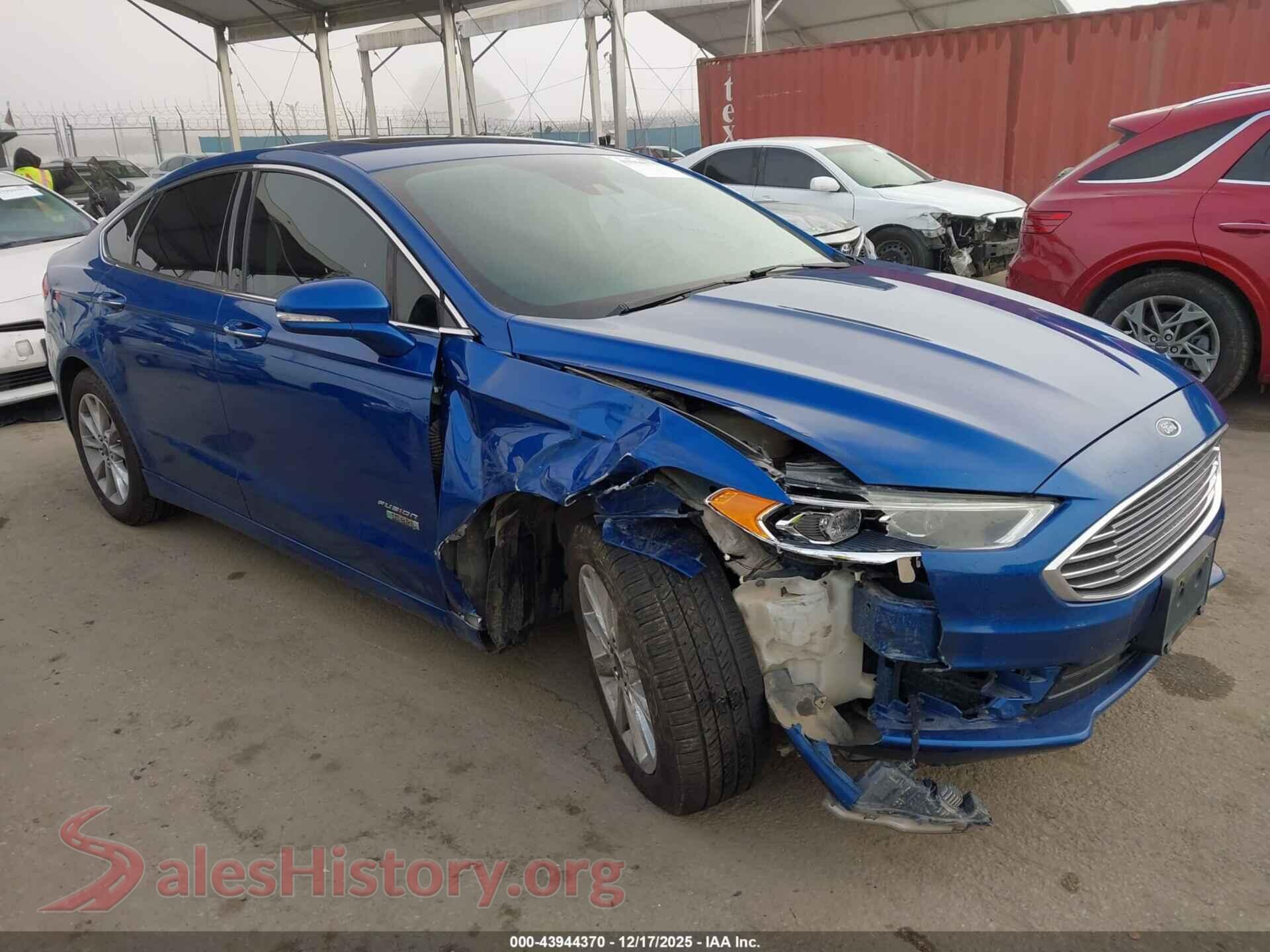 2017 FORD FUSION ENERGI — VIN 3FA6P0PU7HR110656