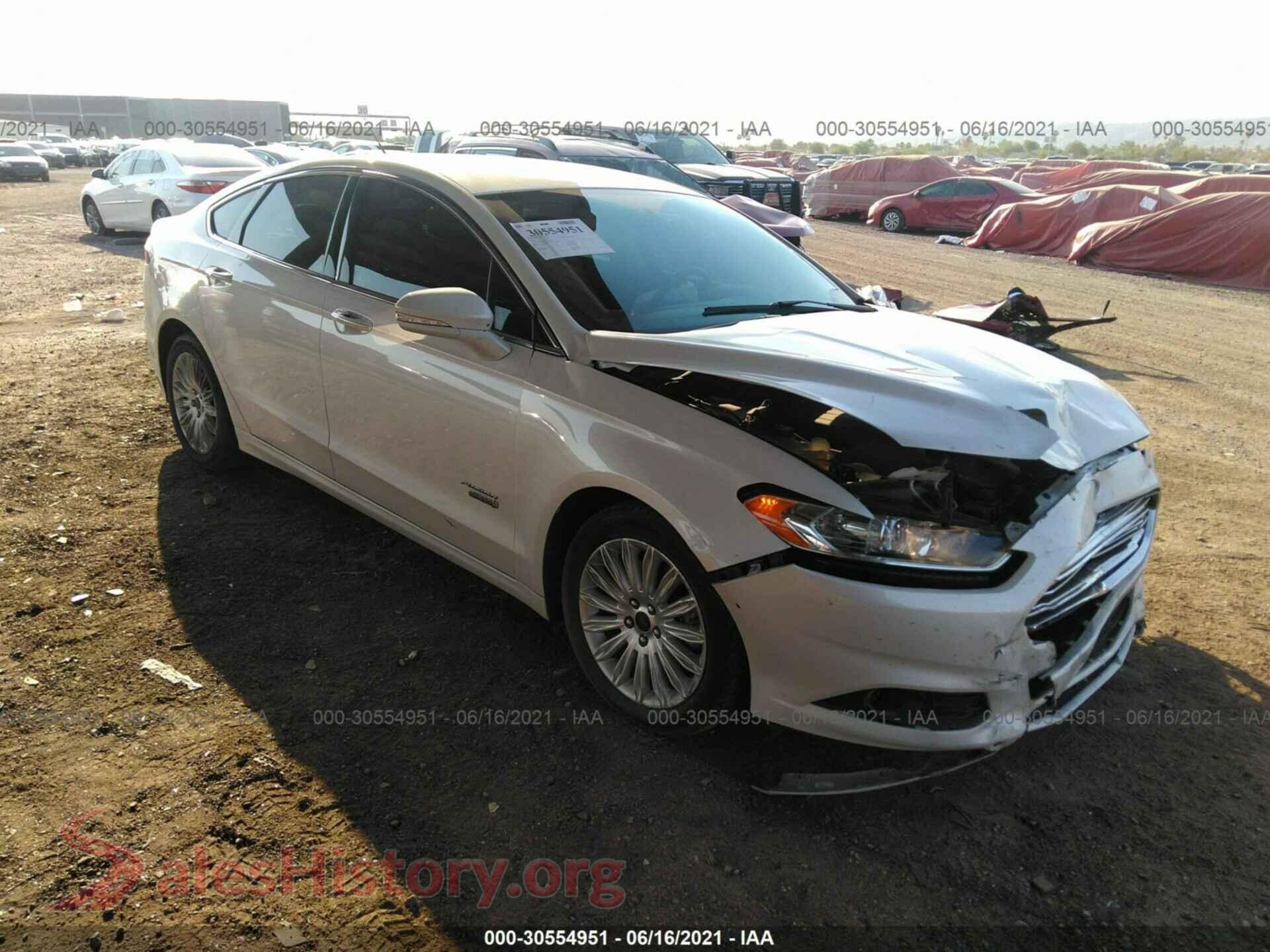 2016 FORD FUSION ENERGI — VIN 3FA6P0PU8GR194923