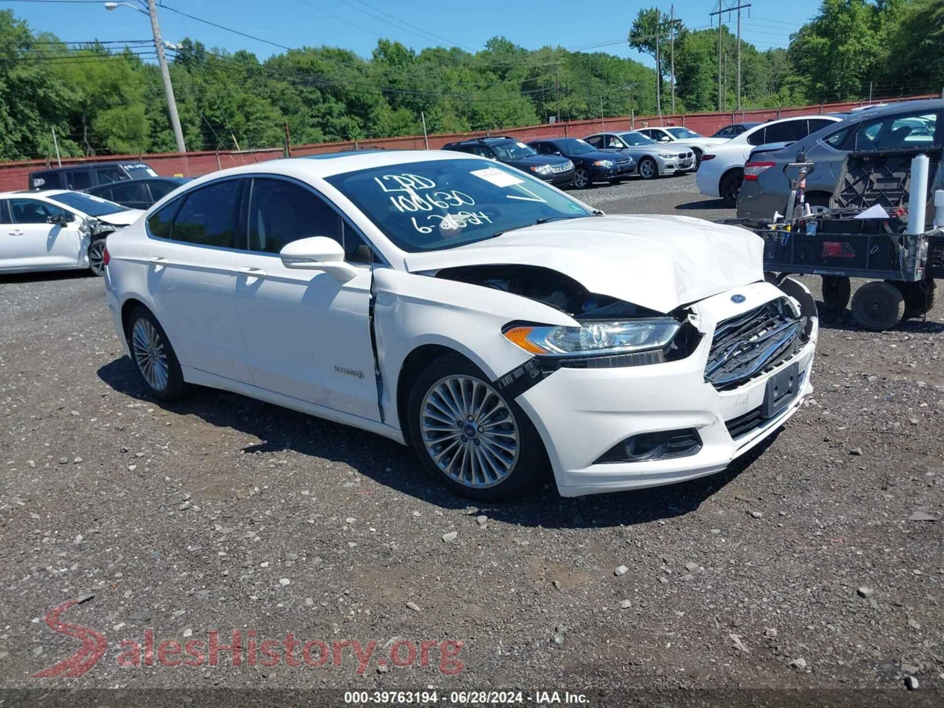 2014 FORD FUSION HYBRID — VIN 3FA6P0RU6ER288194