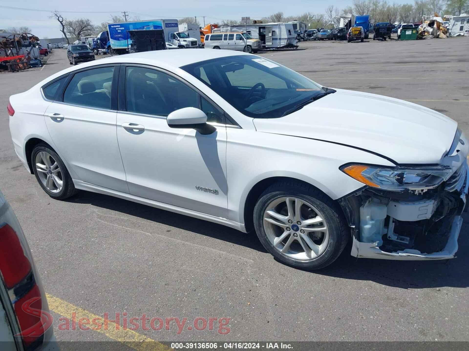 2018 FORD FUSION HYBRID — VIN 3FA6P0UUXJR271240