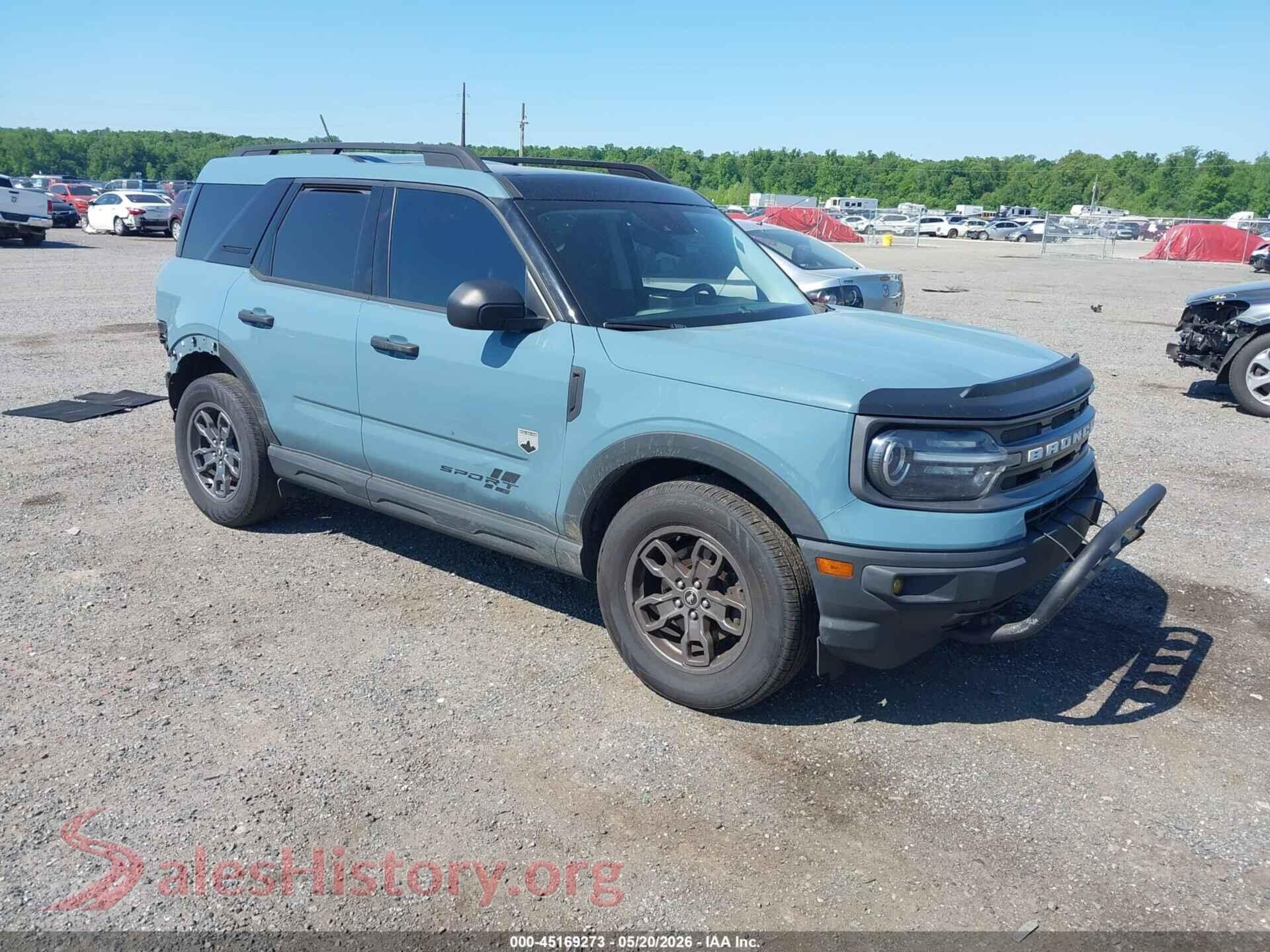 2021 FORD BRONCO SPORT — VIN 3FMCR9B6XMRA54089