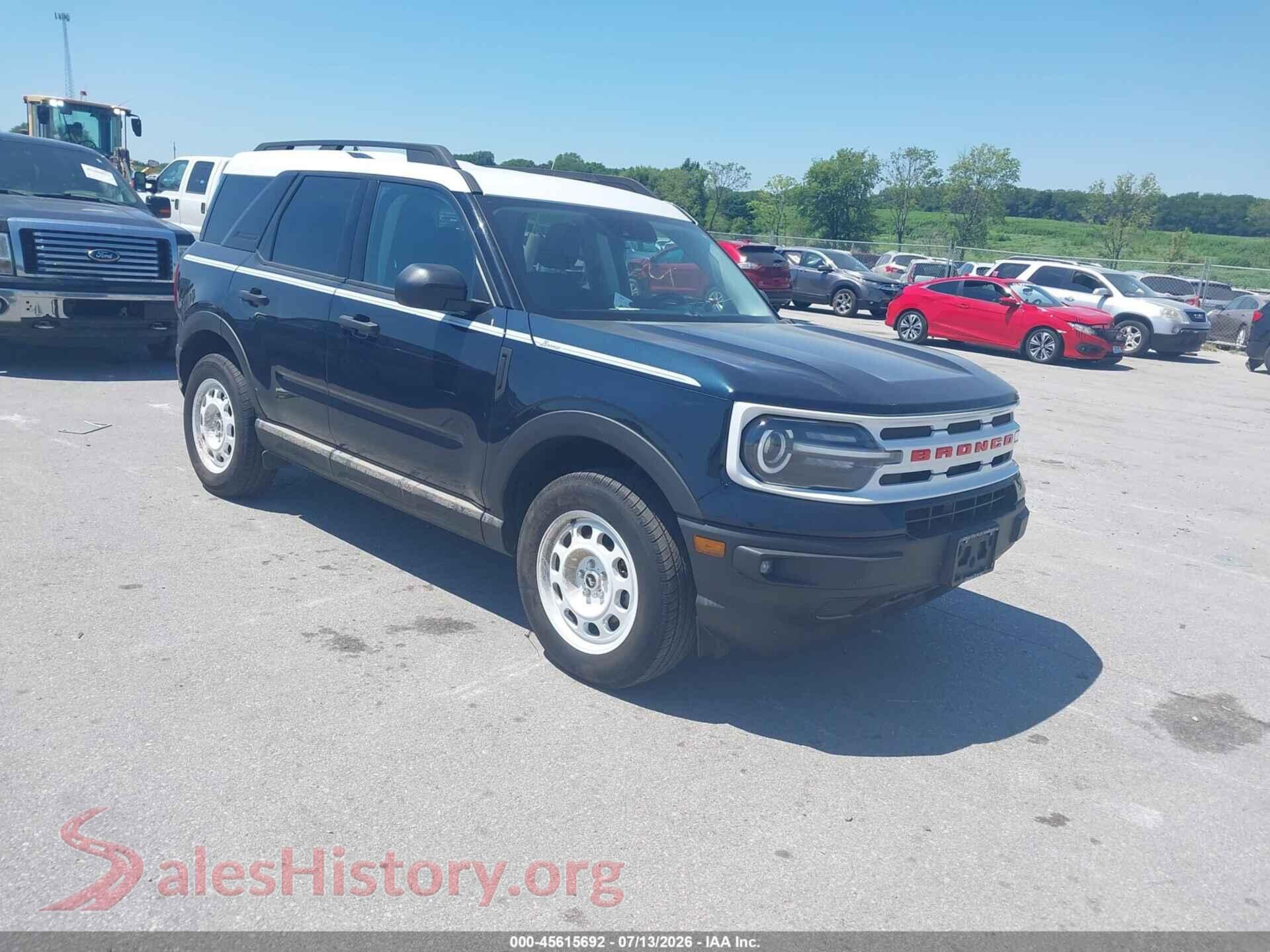 2023 FORD BRONCO SPORT — VIN 3FMCR9G63PRD14023