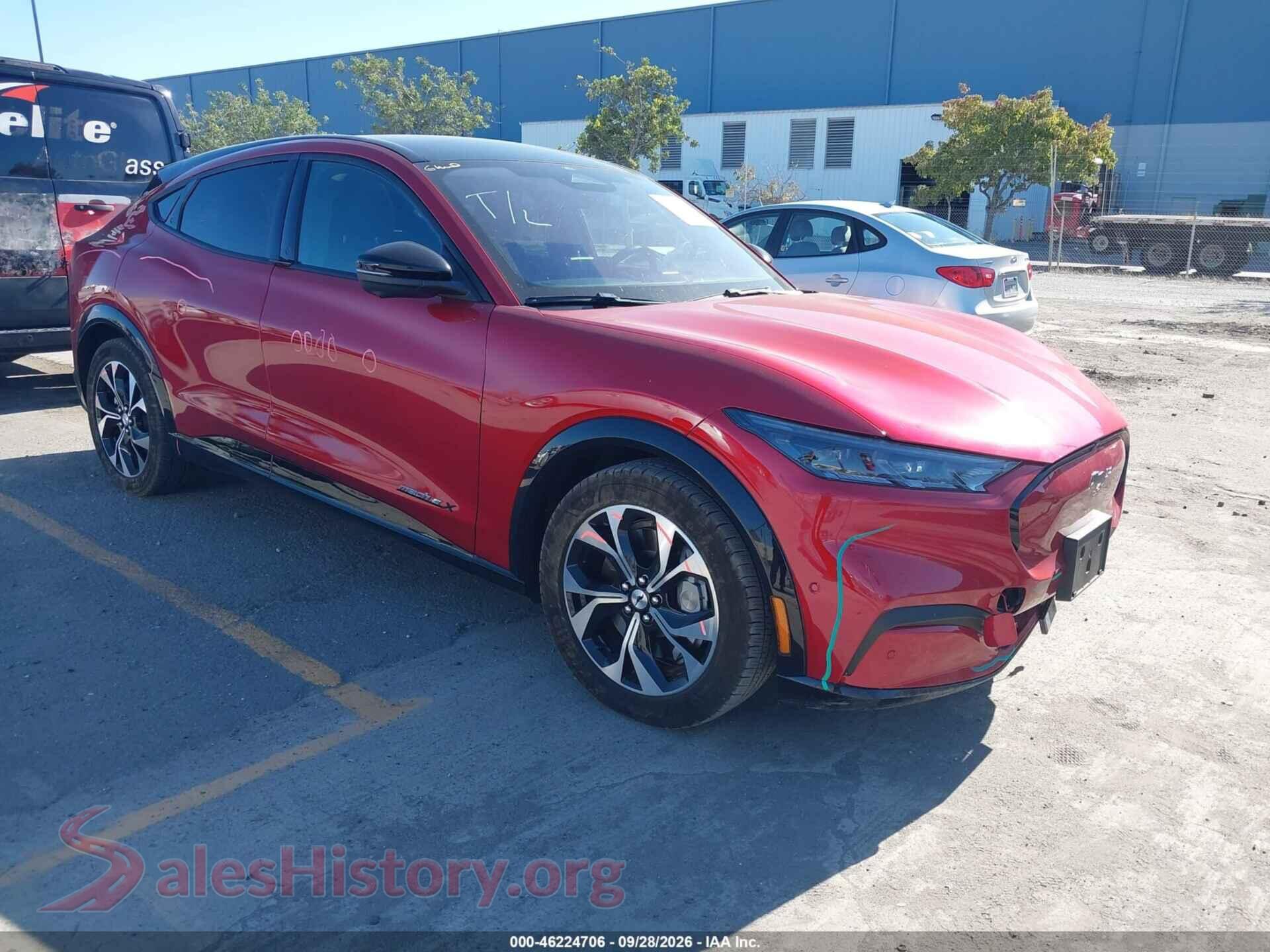2022 FORD MUSTANG MACH-E — VIN 3FMTK3R75NMA30717