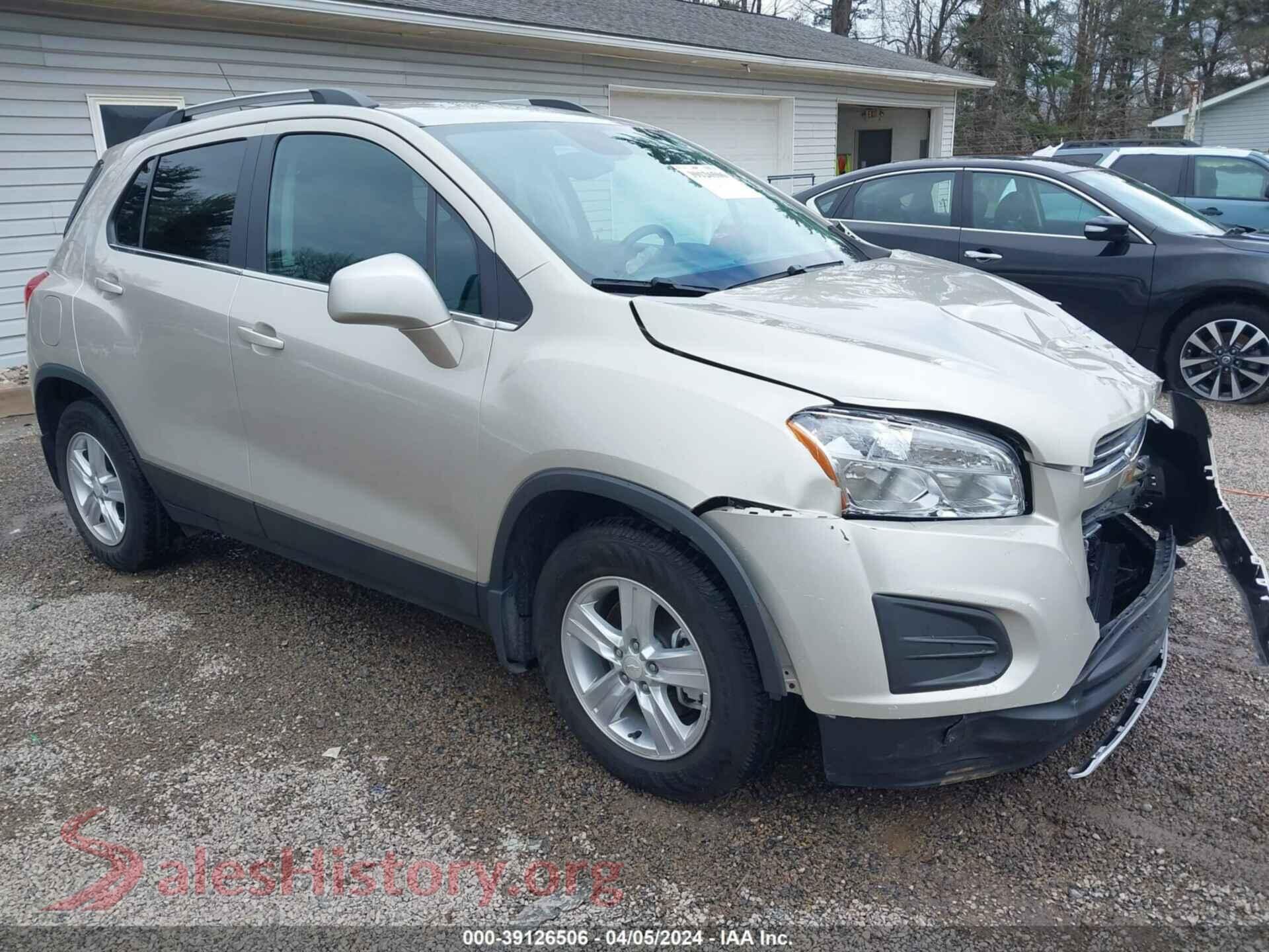 2016 CHEVROLET TRAX — VIN 3GNCJLSB5GL133805
