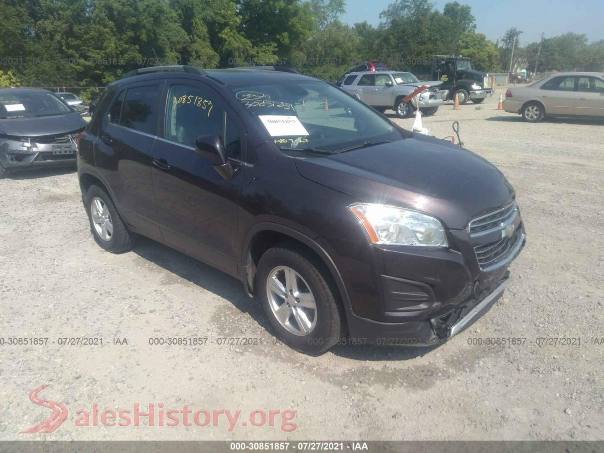 2016 CHEVROLET TRAX — VIN 3GNCJPSB8GL121624