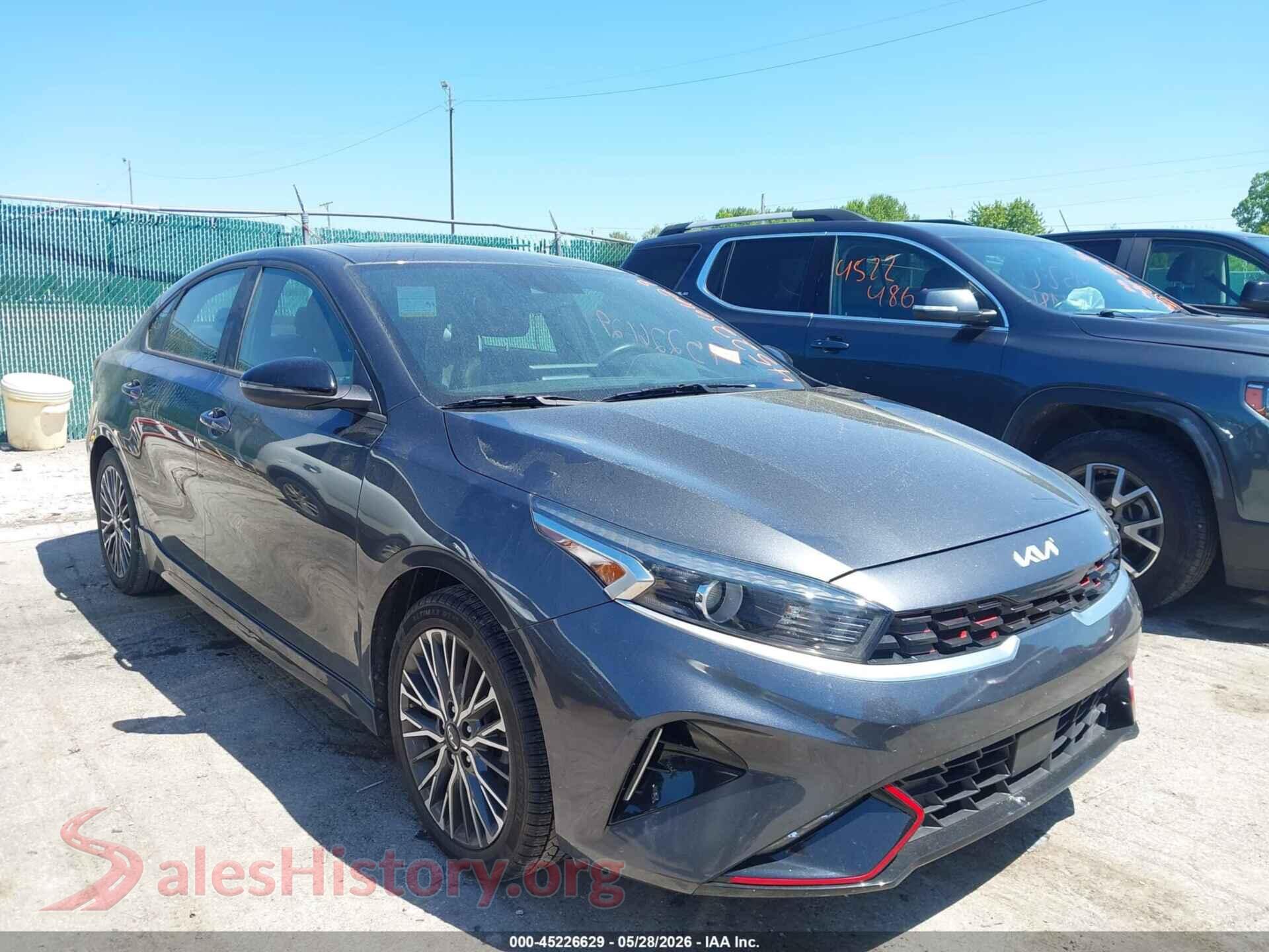 2022 KIA FORTE — VIN 3KPF54AD8NE506727