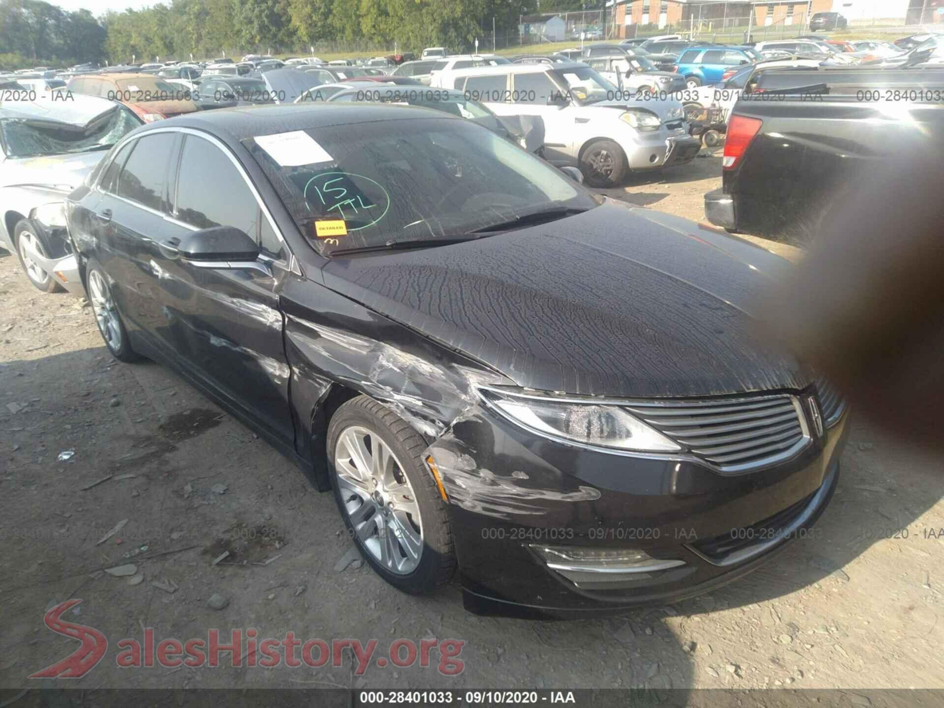 2014 LINCOLN MKZ — VIN 3LN6L2LU5ER821657