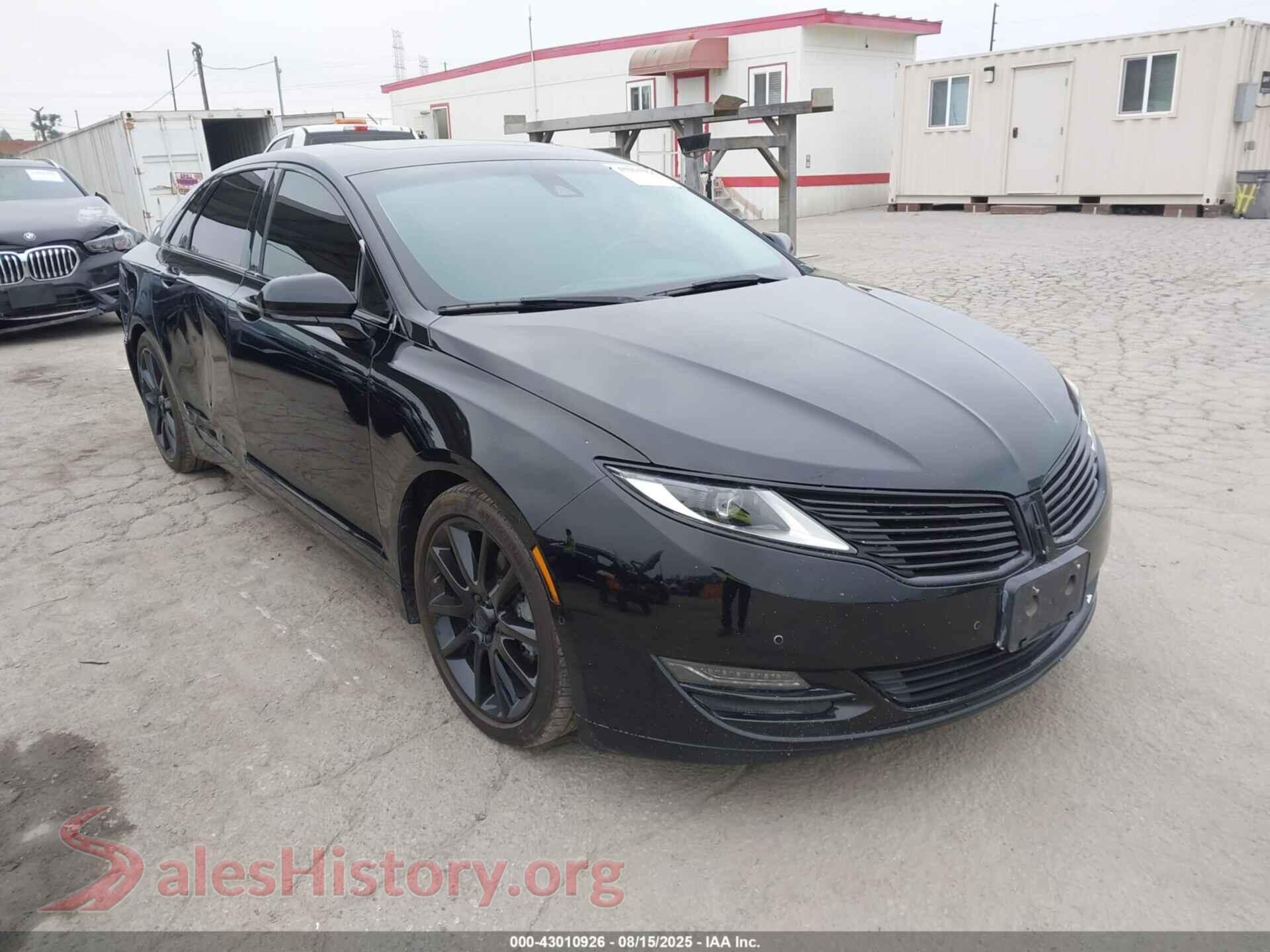 2016 LINCOLN MKZ HYBRID — VIN 3LN6L2LU9GR612831